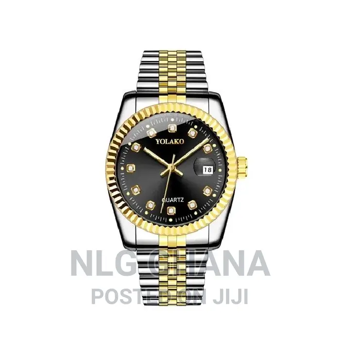 YOLAKO Diamond Face Steel Band Calendar Quarte Watch NLG 045