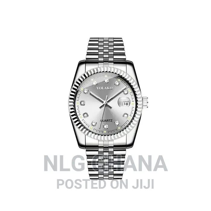 YOLAKO Diamond Face Steel Band Calendar Quarte Watch NLG 044