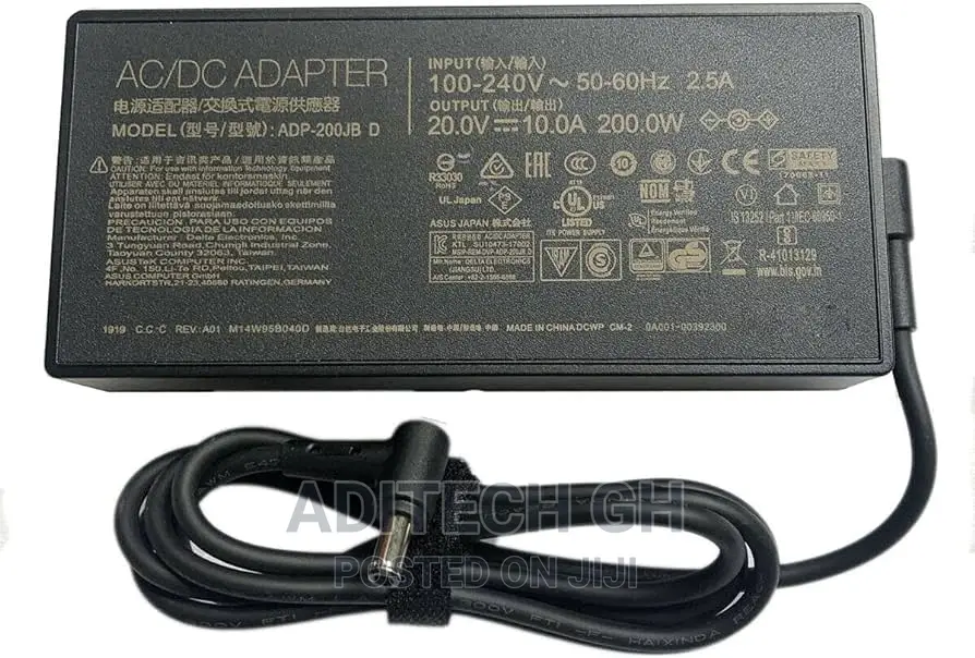 Original Asus and Msi 20v 9a 180watt Charger From Usa