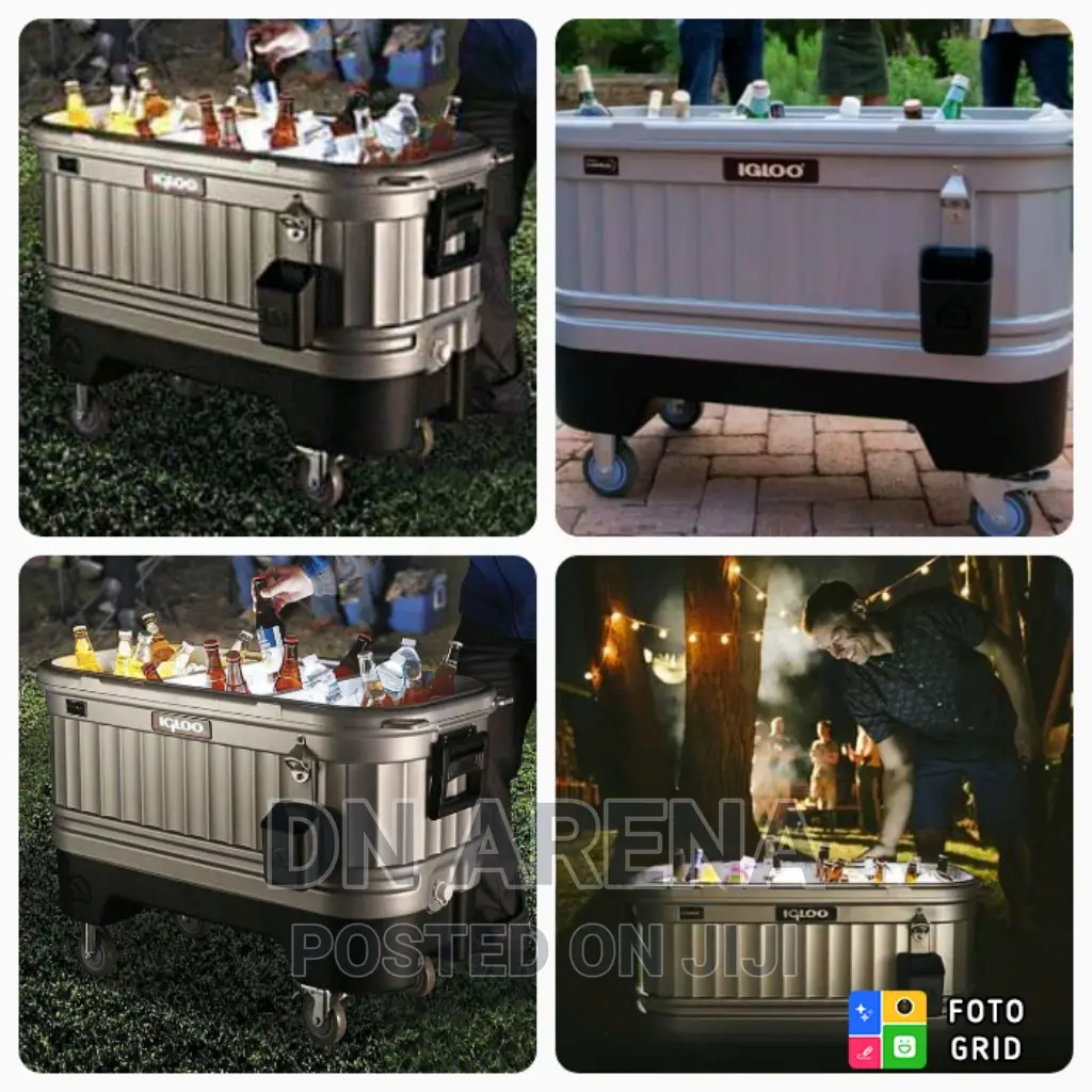 125 Quart Igloo Party Bar With Light and Wheel