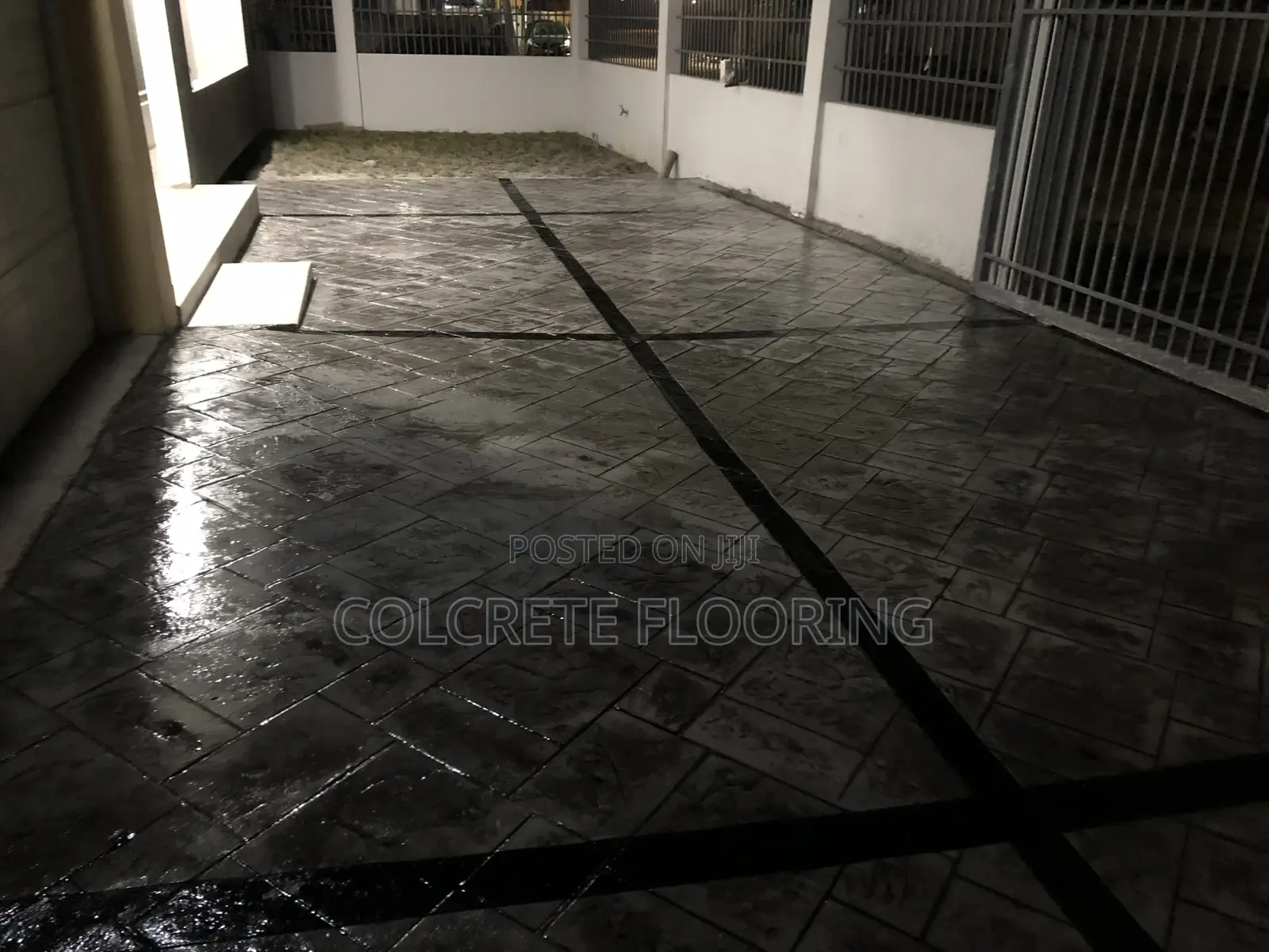 Bordered Stain Stamped Concrete