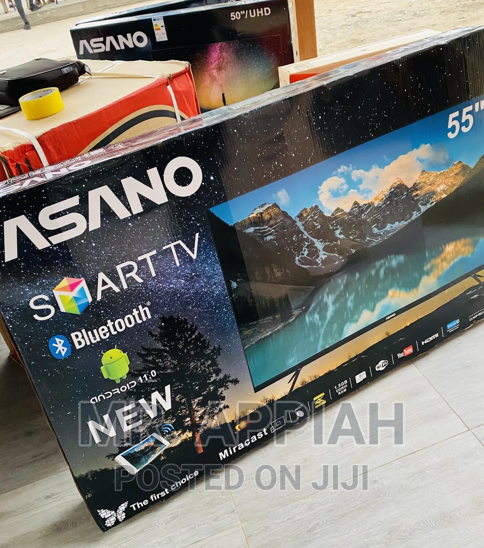 Asano 55” Uhd Smart Tv With Edgeless Frame(Black)