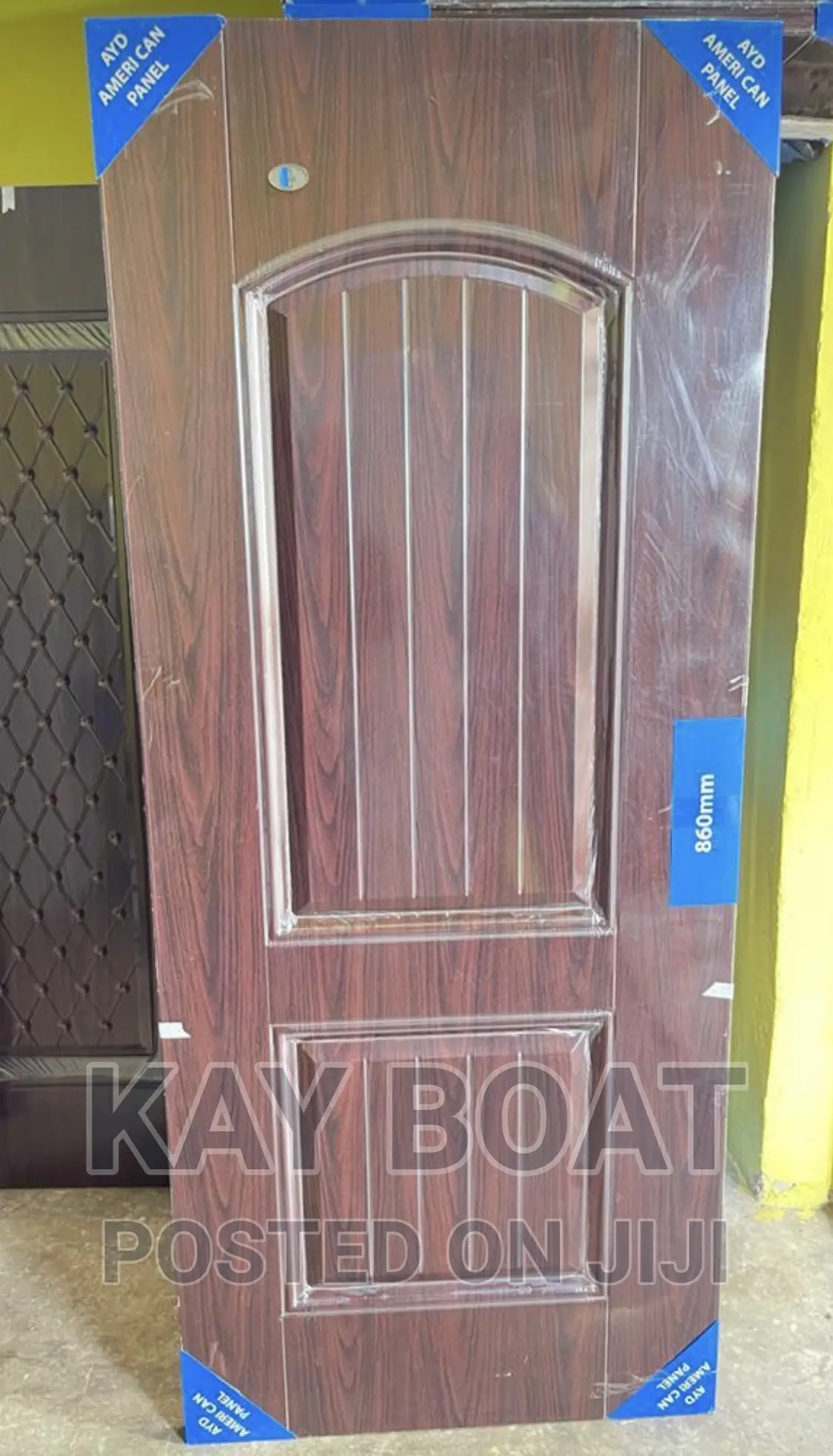 Brownlike Wooden Door With All Accessories