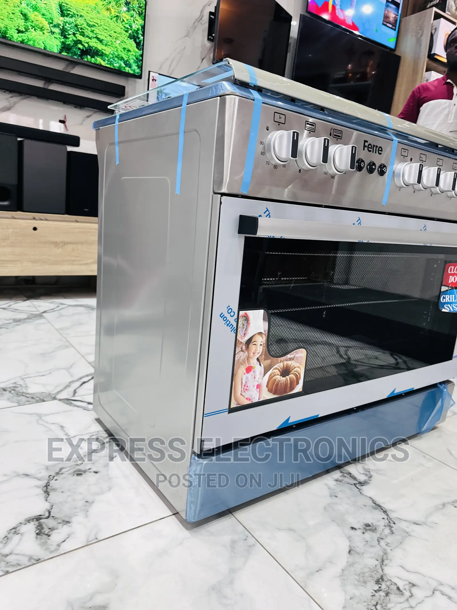 All Gas Cooker 6burner 60/90 Oven Rotisserie Grill