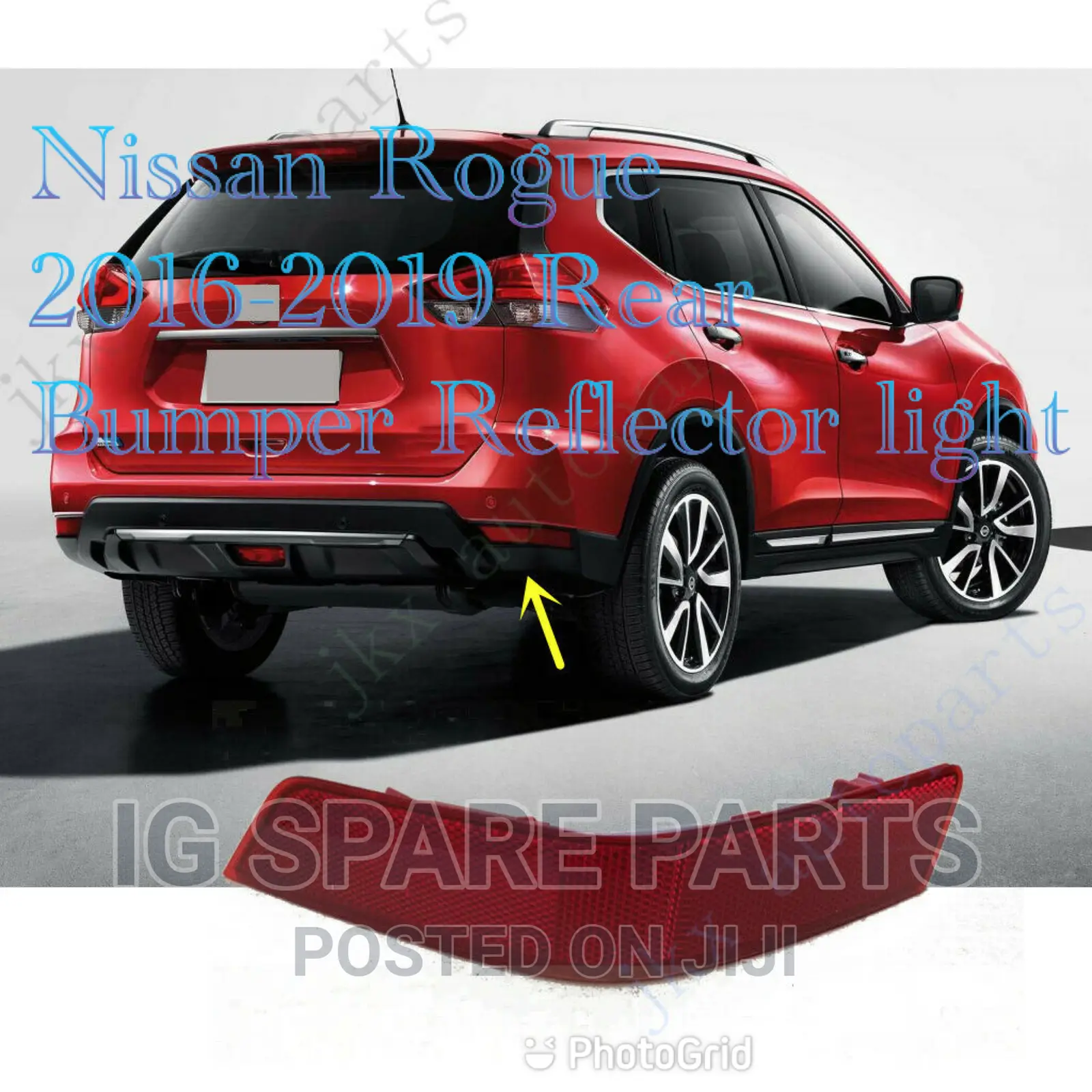 Nissan Rogue 2016-2019 Rear Bumper Reflector