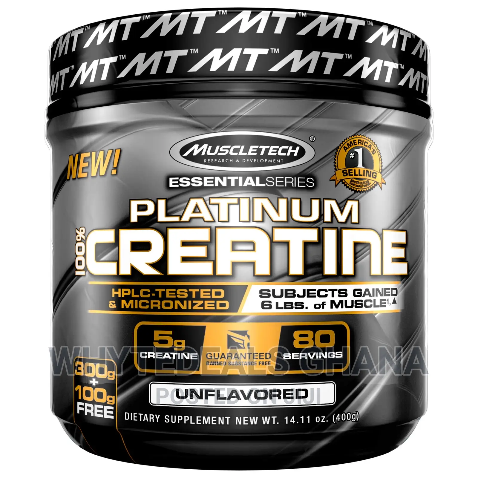 Muscletech Platinum Creatine Powder- Strength, Energy, Focus