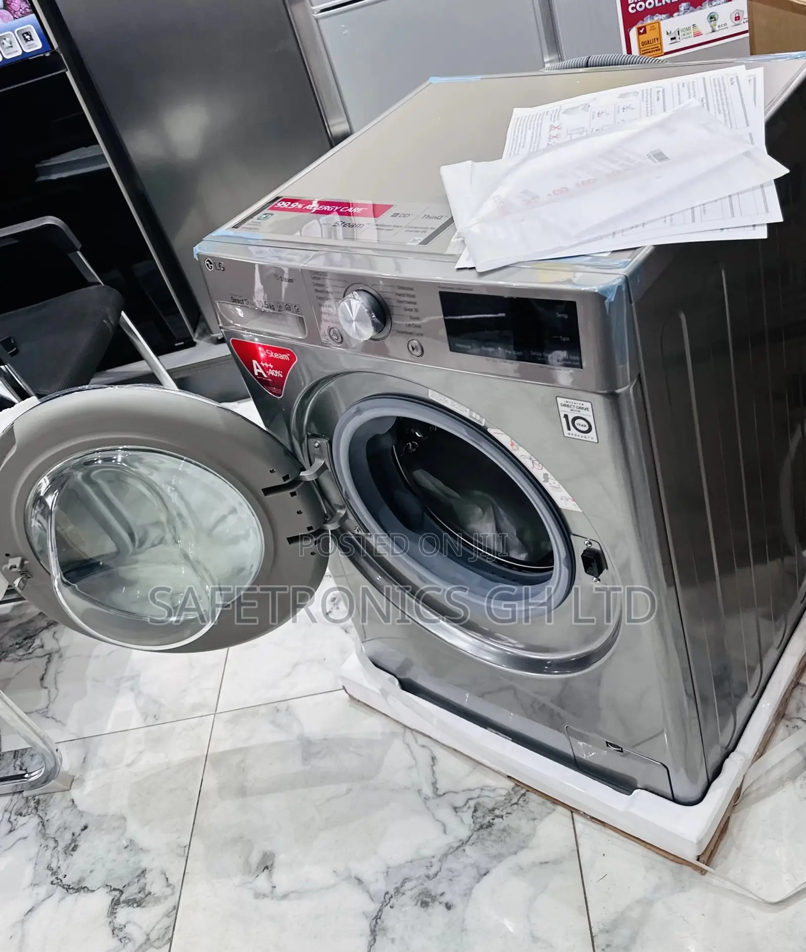 Fullyautomatic Frontload Washingmachine 10.5kg Lg Durable