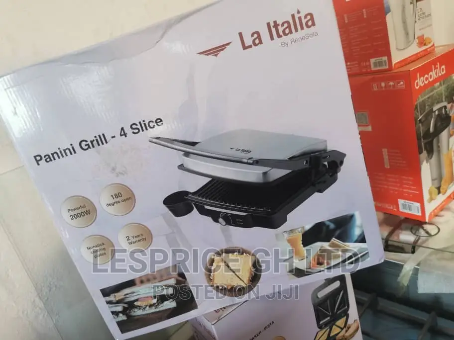 La Italia 2000w Panini Grill Maker