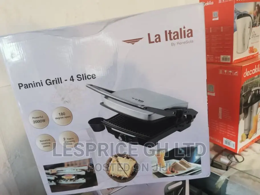 Italia 2000w 4 Slice Grill Maker