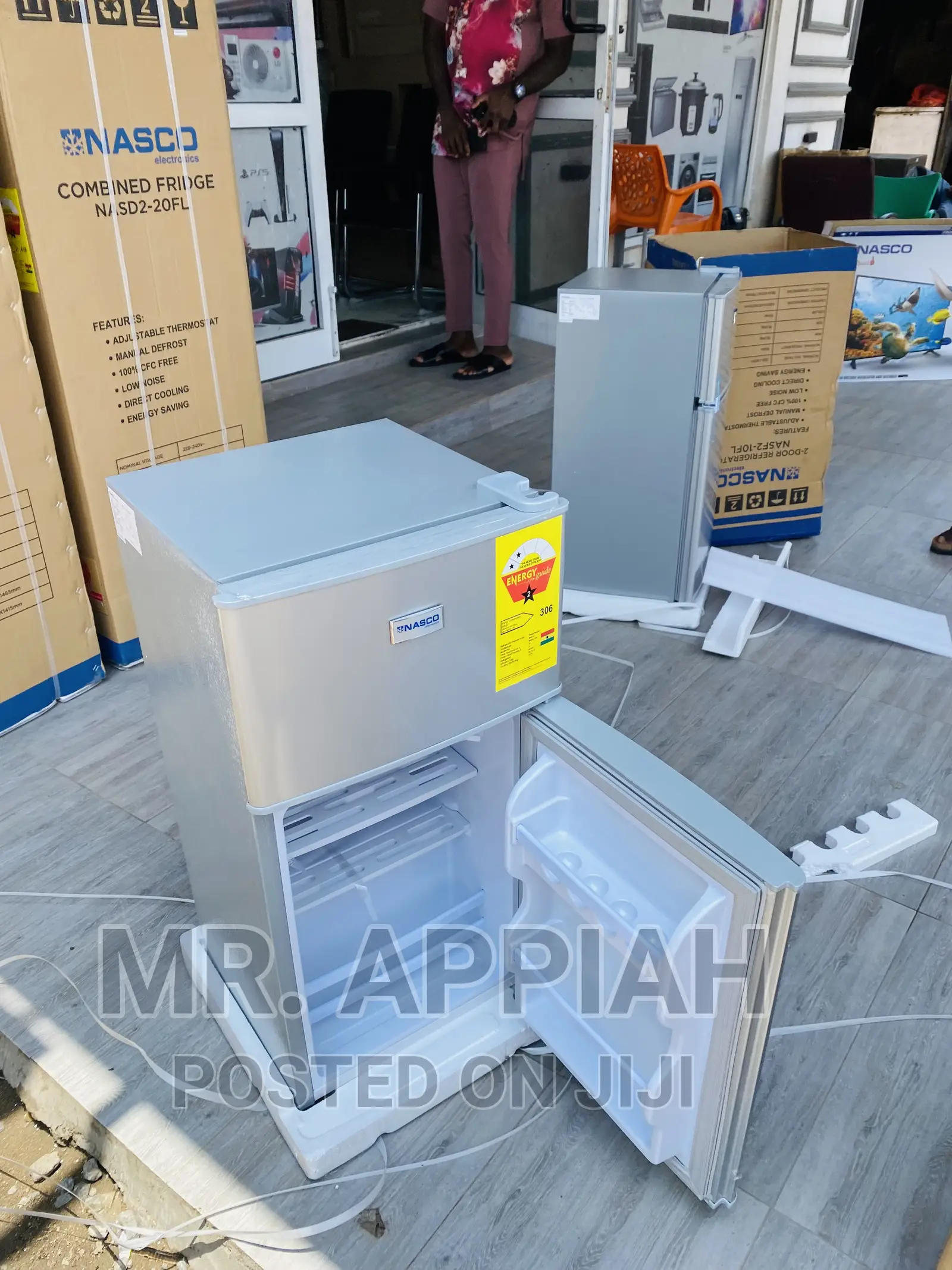 Silver Nasco Double Door Refrigerator Nasf2-10 