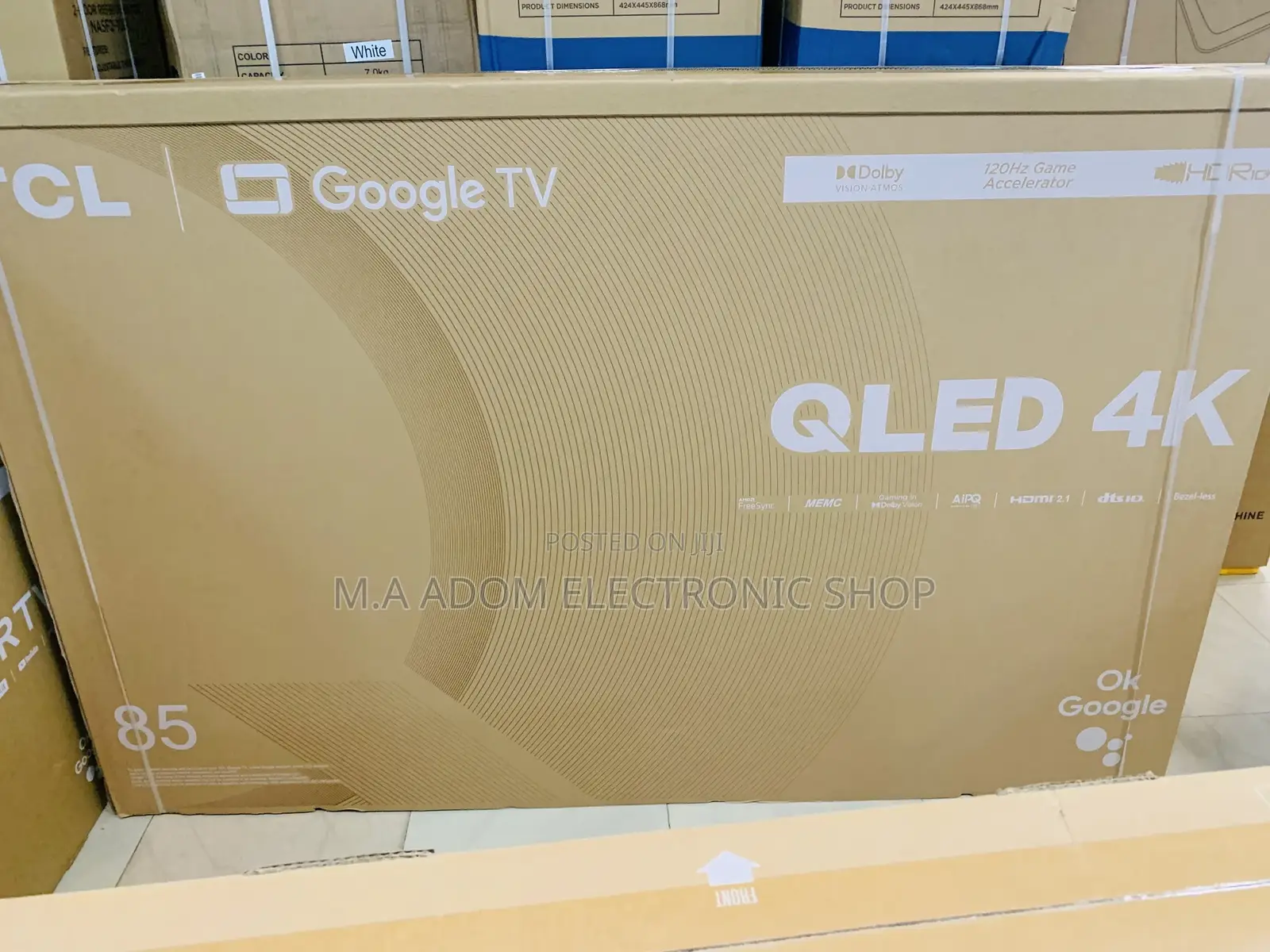 Original TCL 85 Inch Qled Smart Google Tv 85C645(Black) 