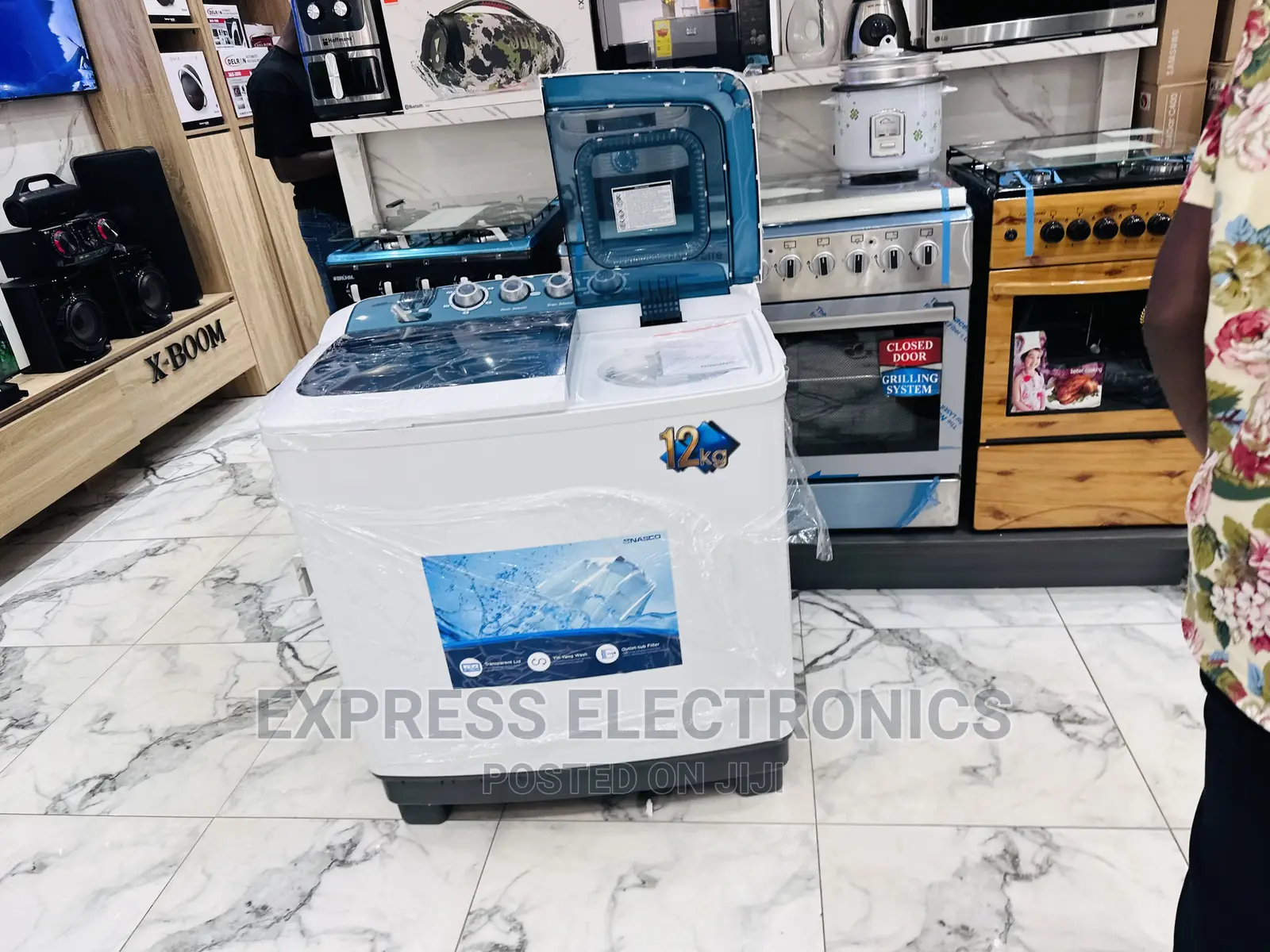 Low Noise Operation Nasco 12kg Washing Machine Topload