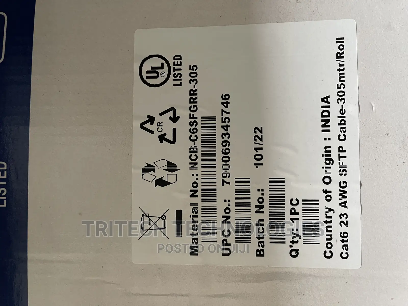 D-Link Cat6 SFTP 23 Awg PVC Outdoor Cable - 305m Grey Colour