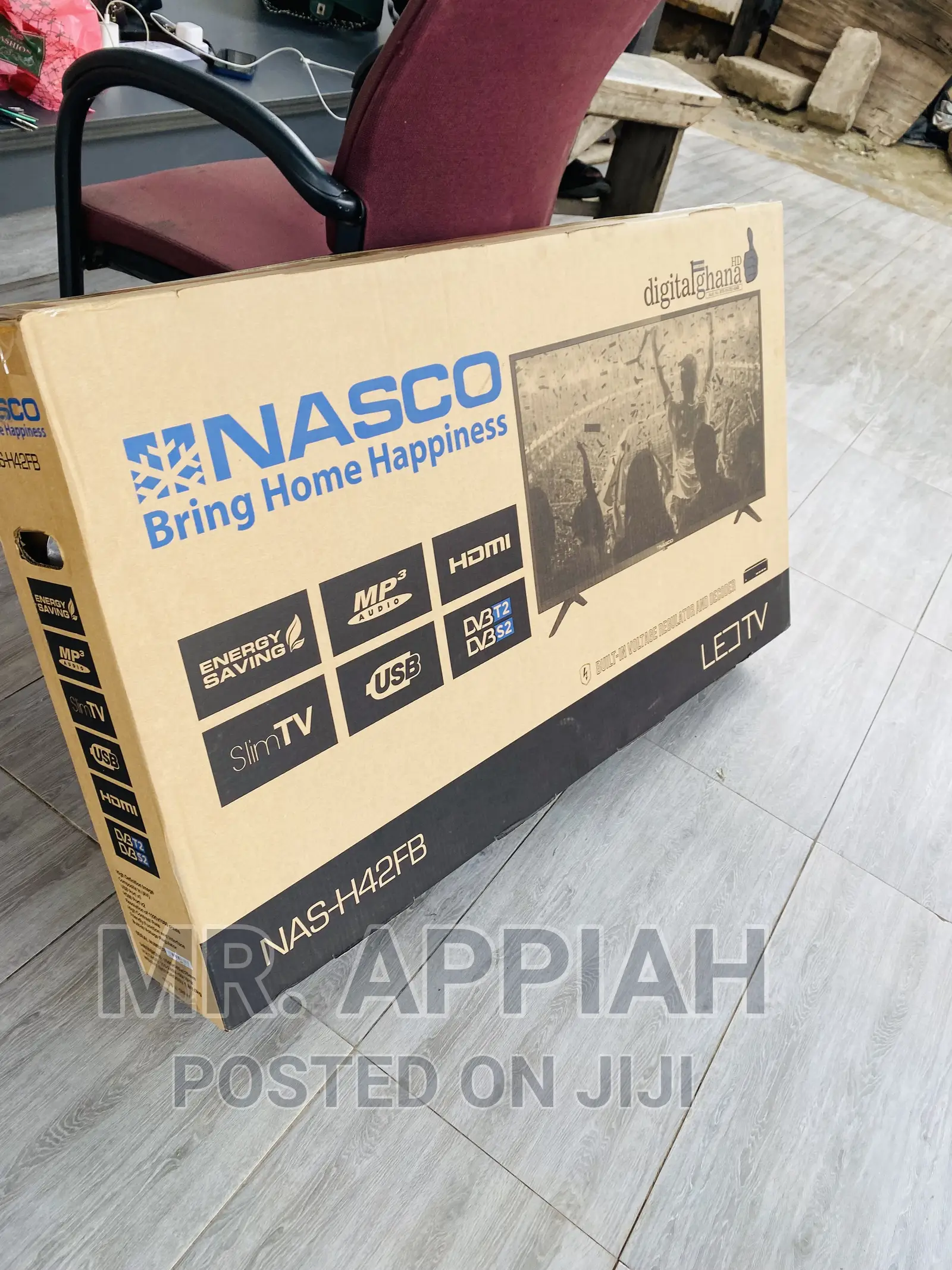 Digital Satelite Nasco 42 Inch Full HD LED Tv(Black)