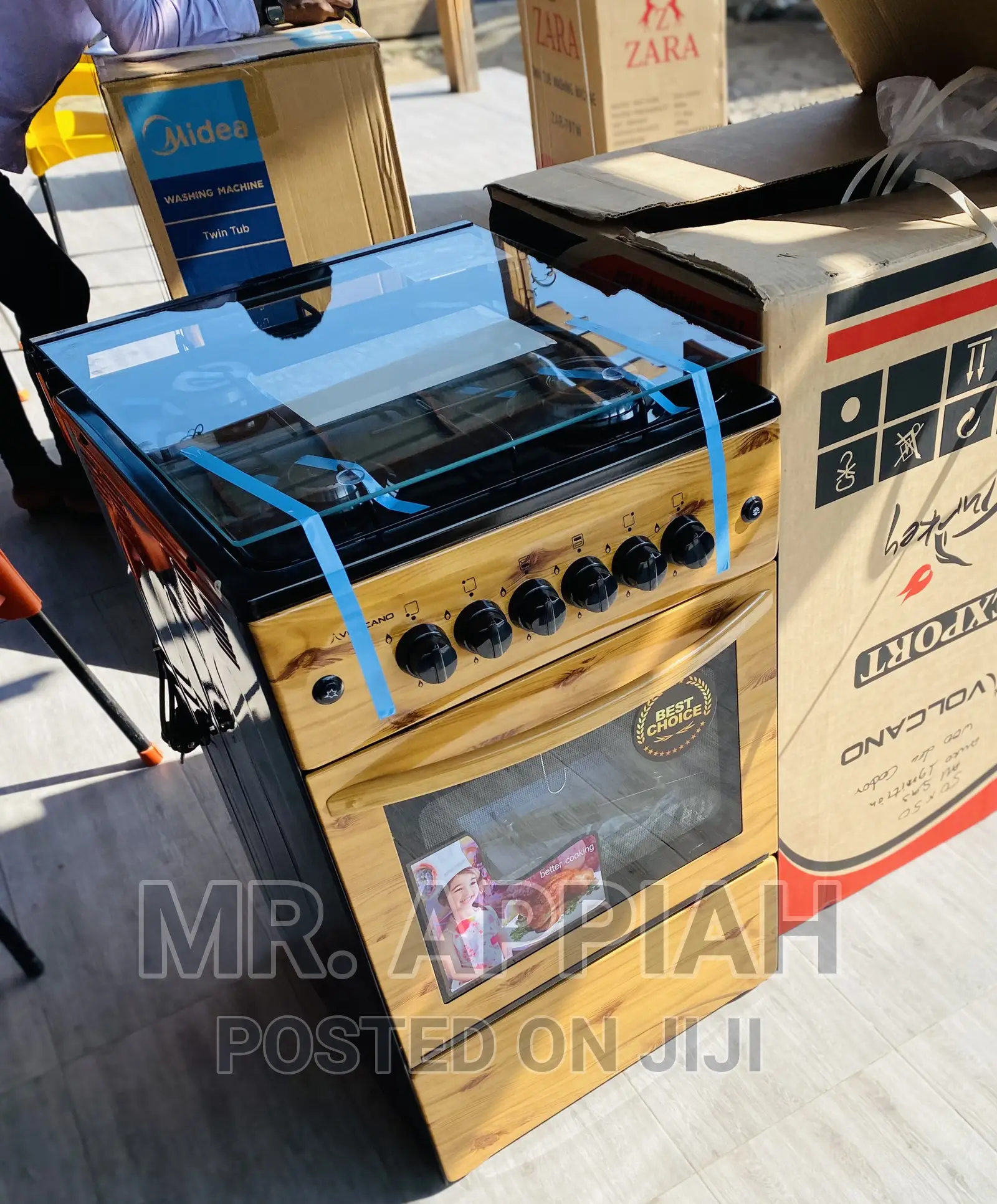 Volcano Wooden 4 Burner Gas Cooker on Sale(50x50)