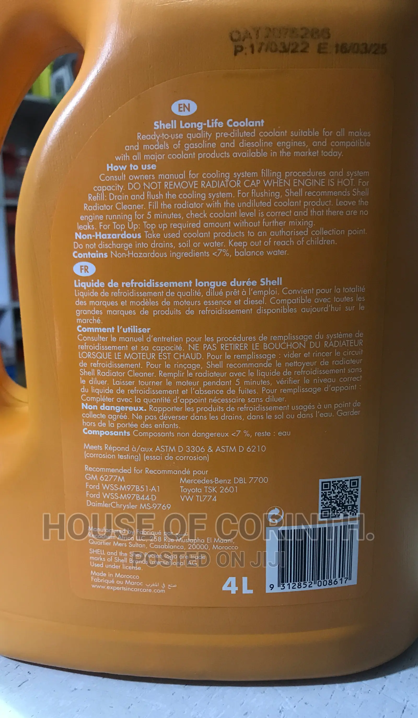 Shell Long-Life Coolant 4l
