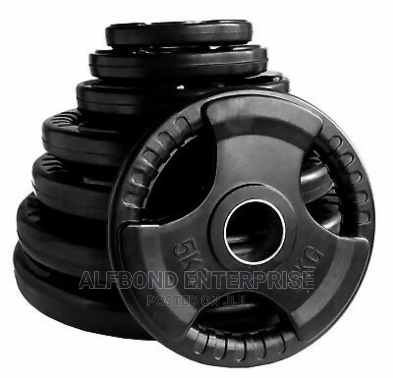 Olympic Black Rubber Coated Weight