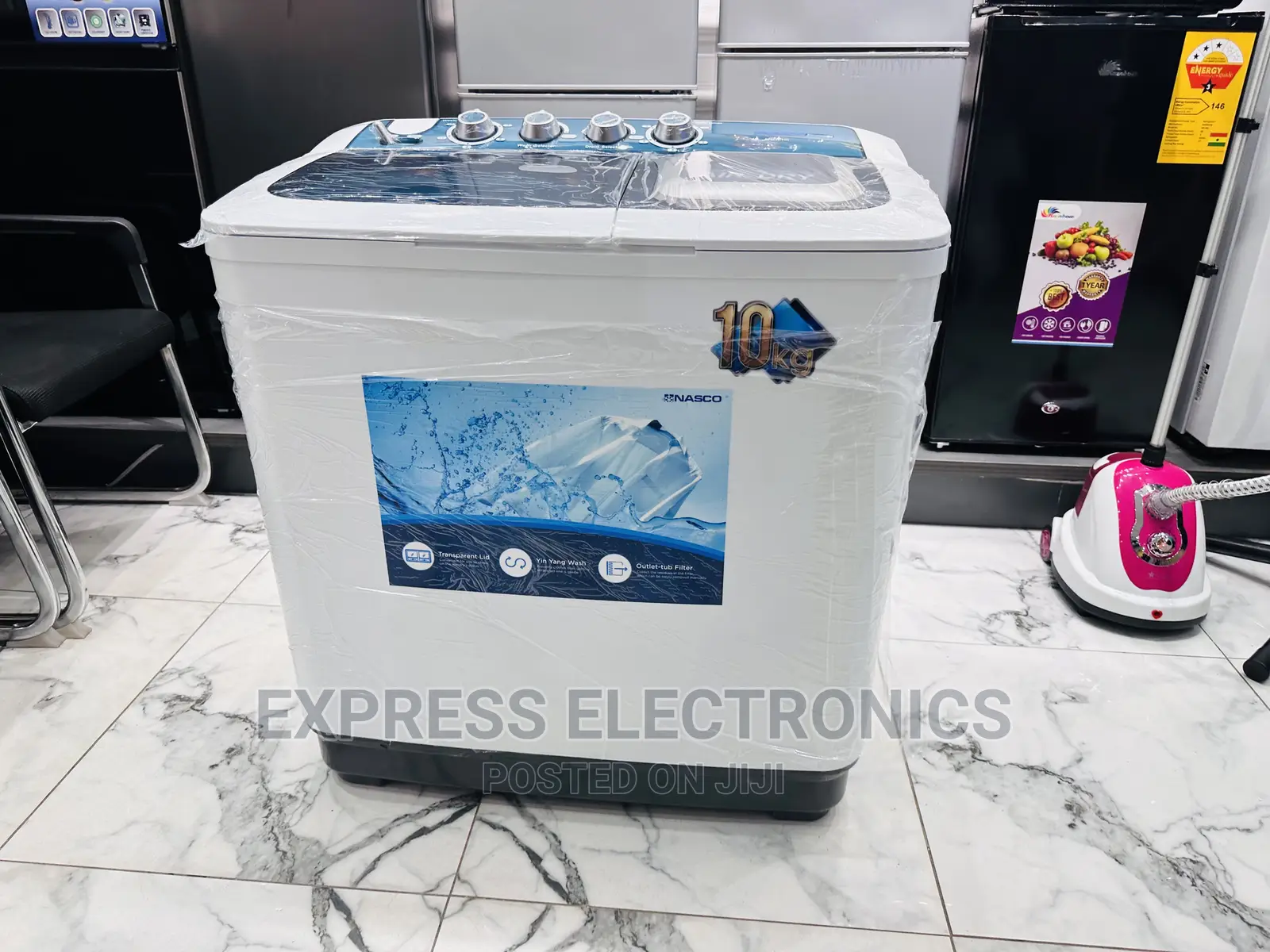 Time-Saving Wash Nasco 10kg Topload Washing Machine 10kg