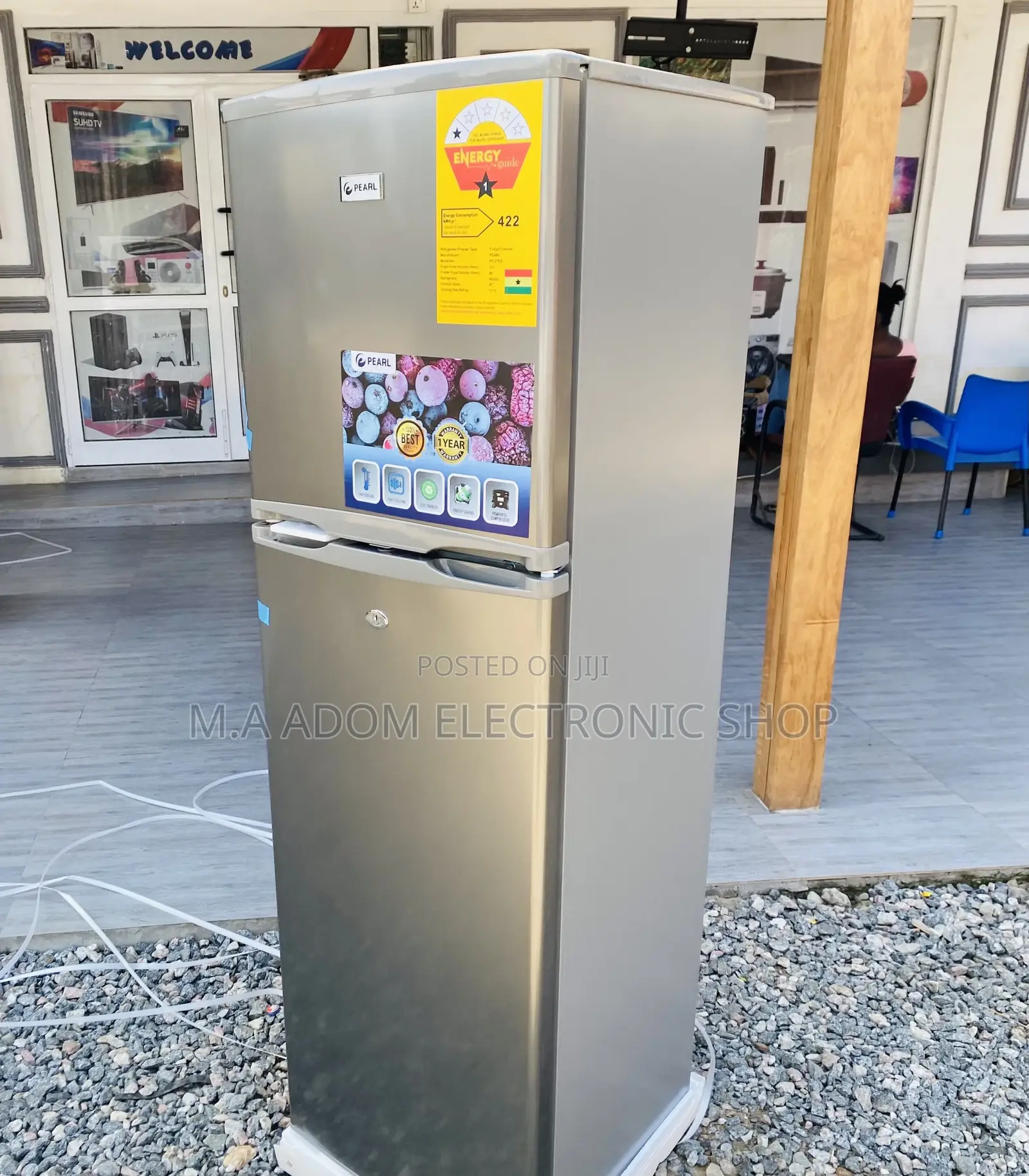 Extremely Chilling Pearl 166ltr PF-270IX)Double Door Fridge.