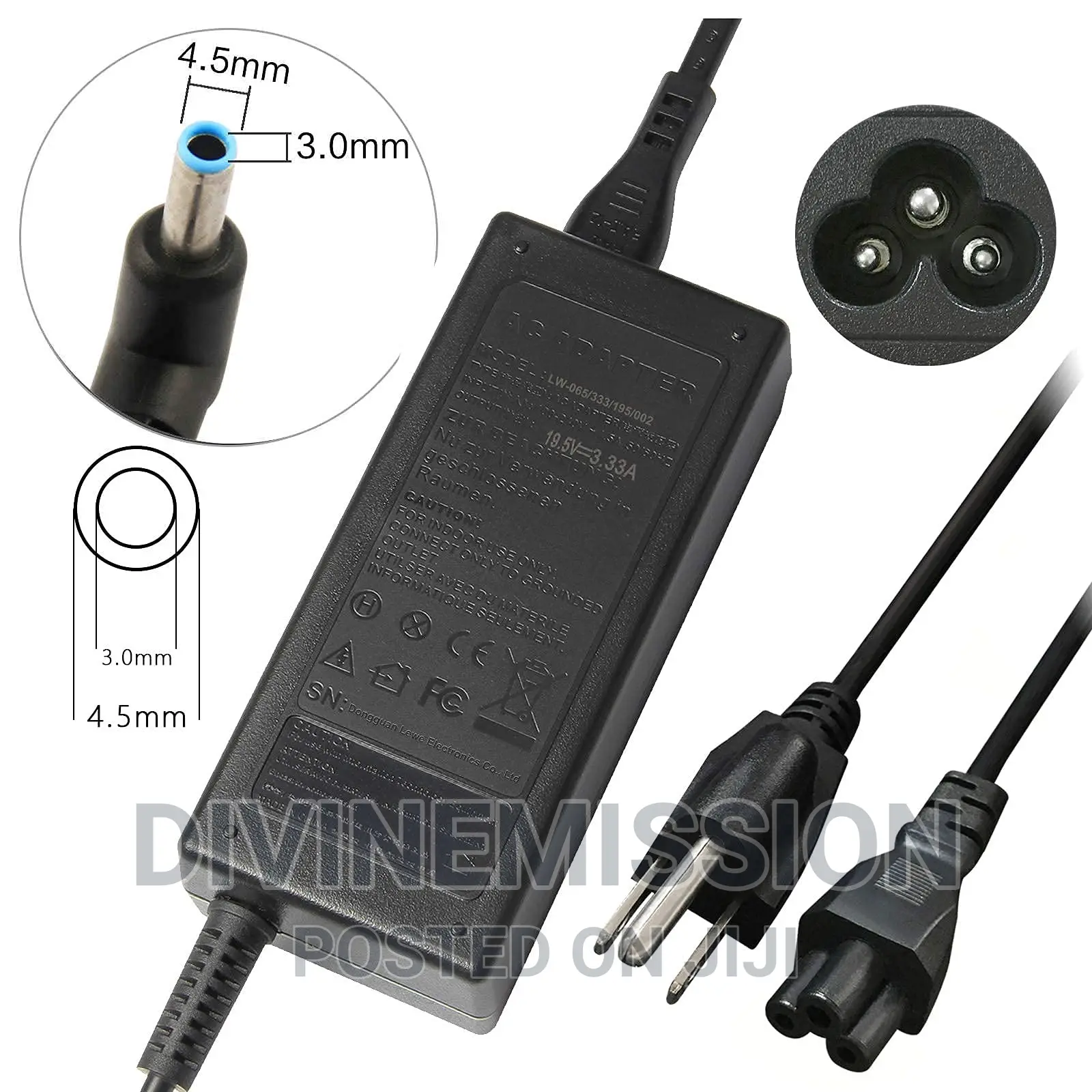 Hp Blue Pin Adapter /Charger 90w.19.5, 4.62A, UK Used.
