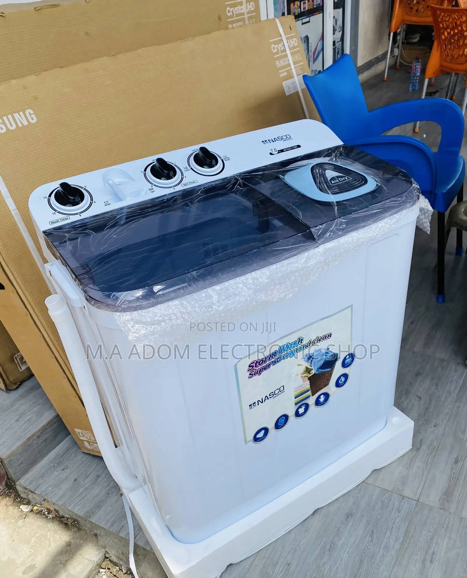 Brand New Nasco Top Load Washing Machine(7kg)White 