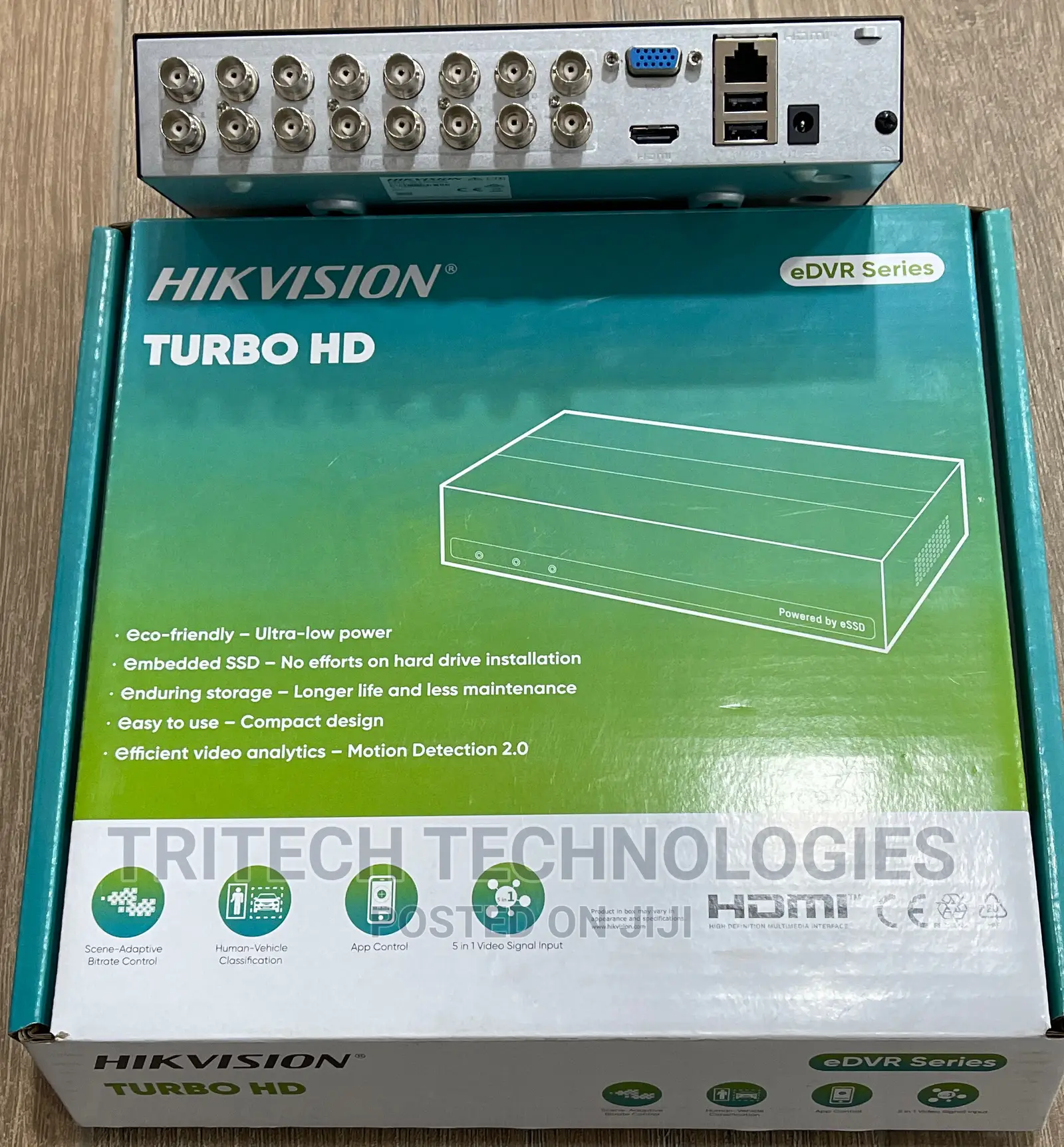 Hikvision Ds-e16hghi-b 16ch 1080P Edvr 1U H.265 With 1tb SSD
