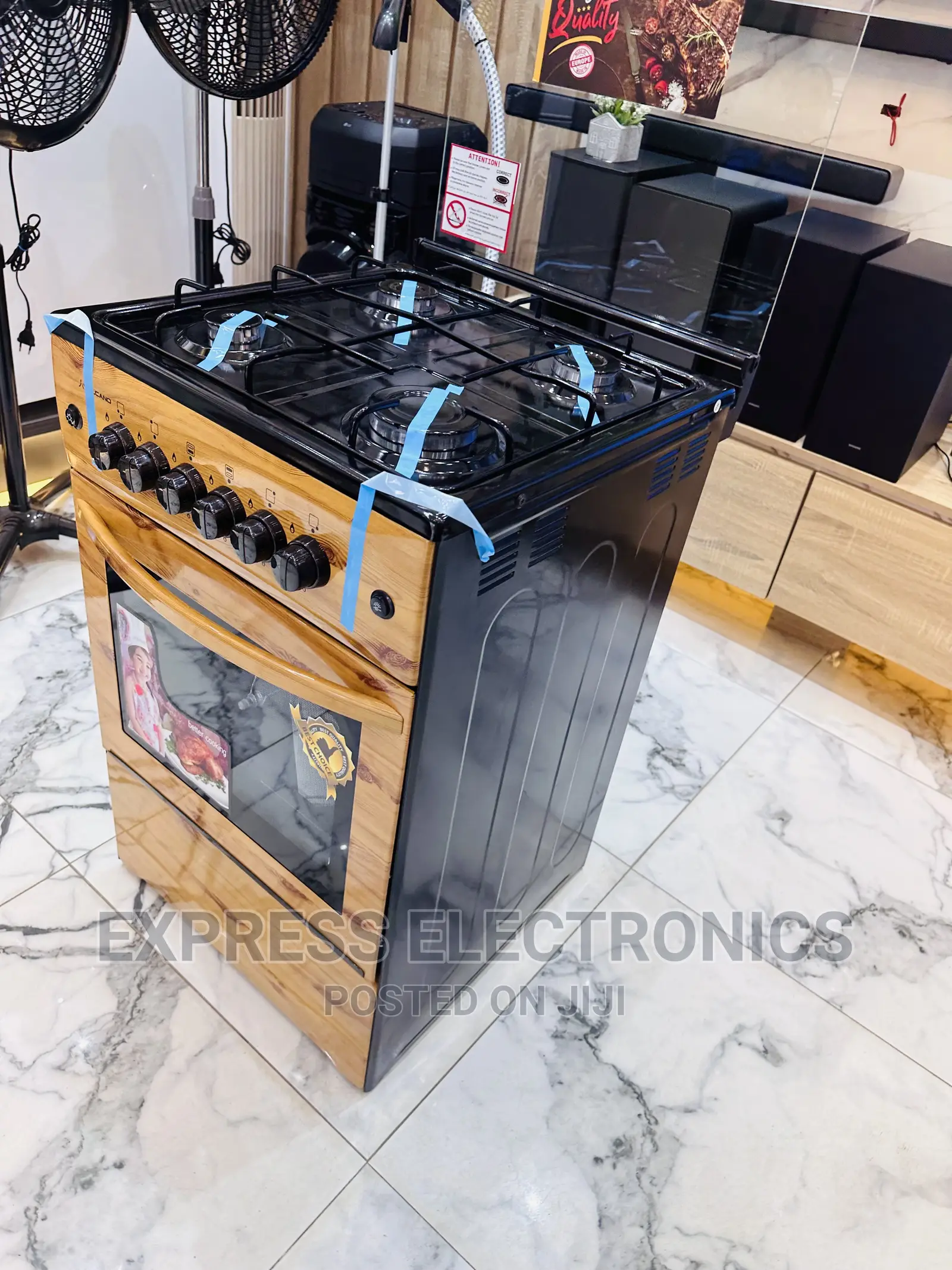 Flame It Up With Wooden Light Gas Cooker 4burner Oven