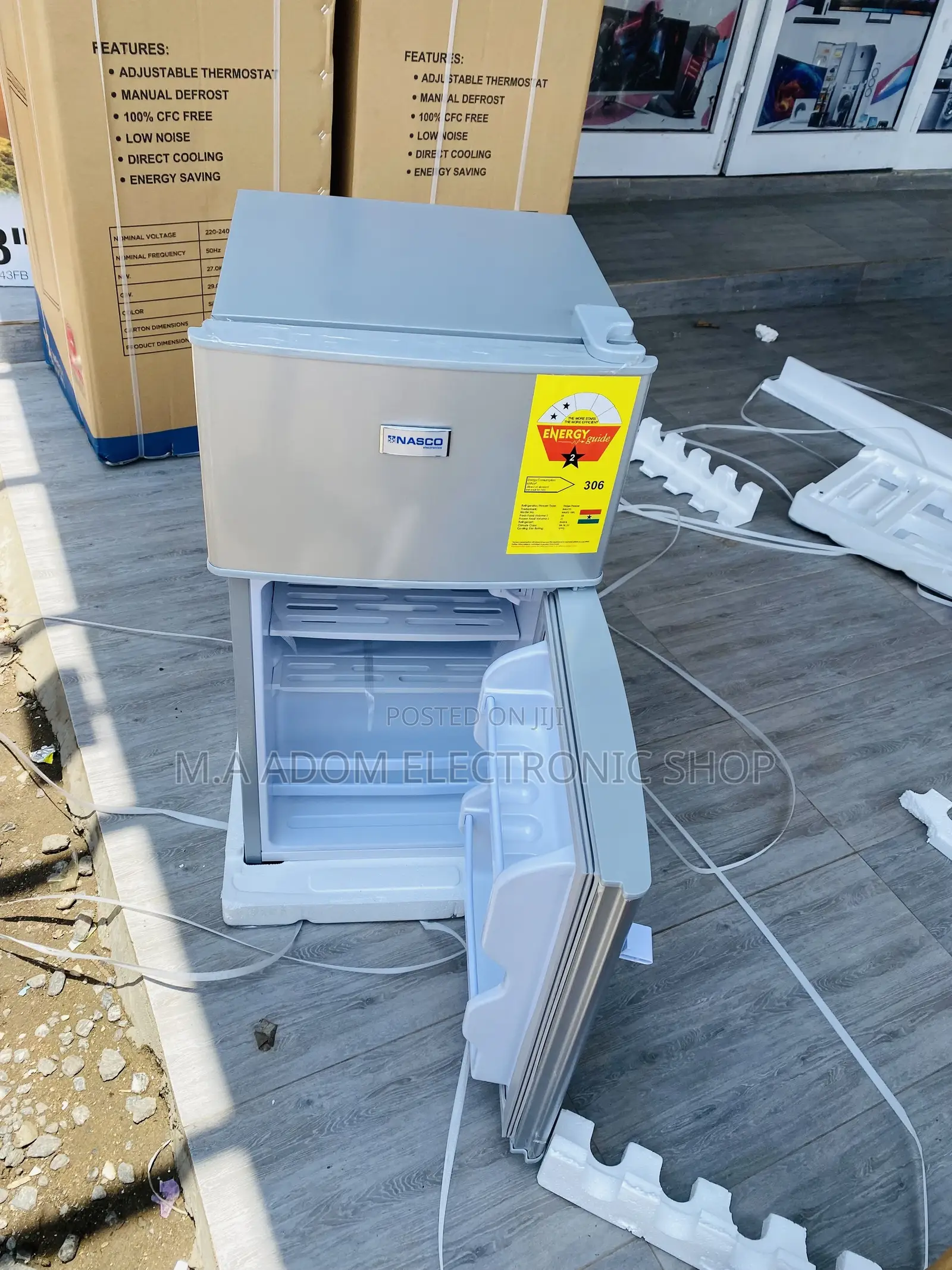 Brand New Nasco Double Door Refrigerator Nasf2-10(Silver).