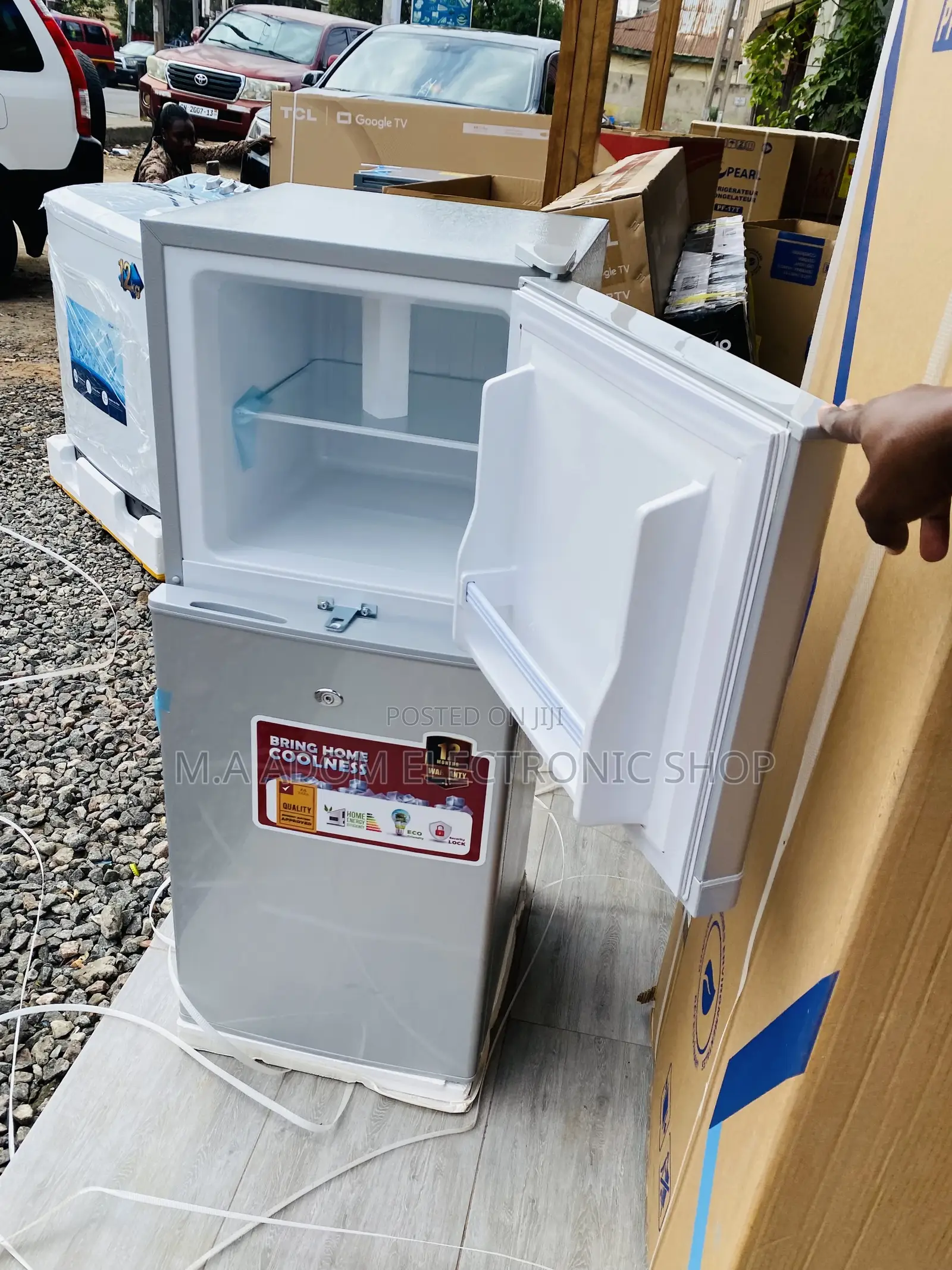 Affordable and Durable Zara-14tm Double Door Fridge(Silver).
