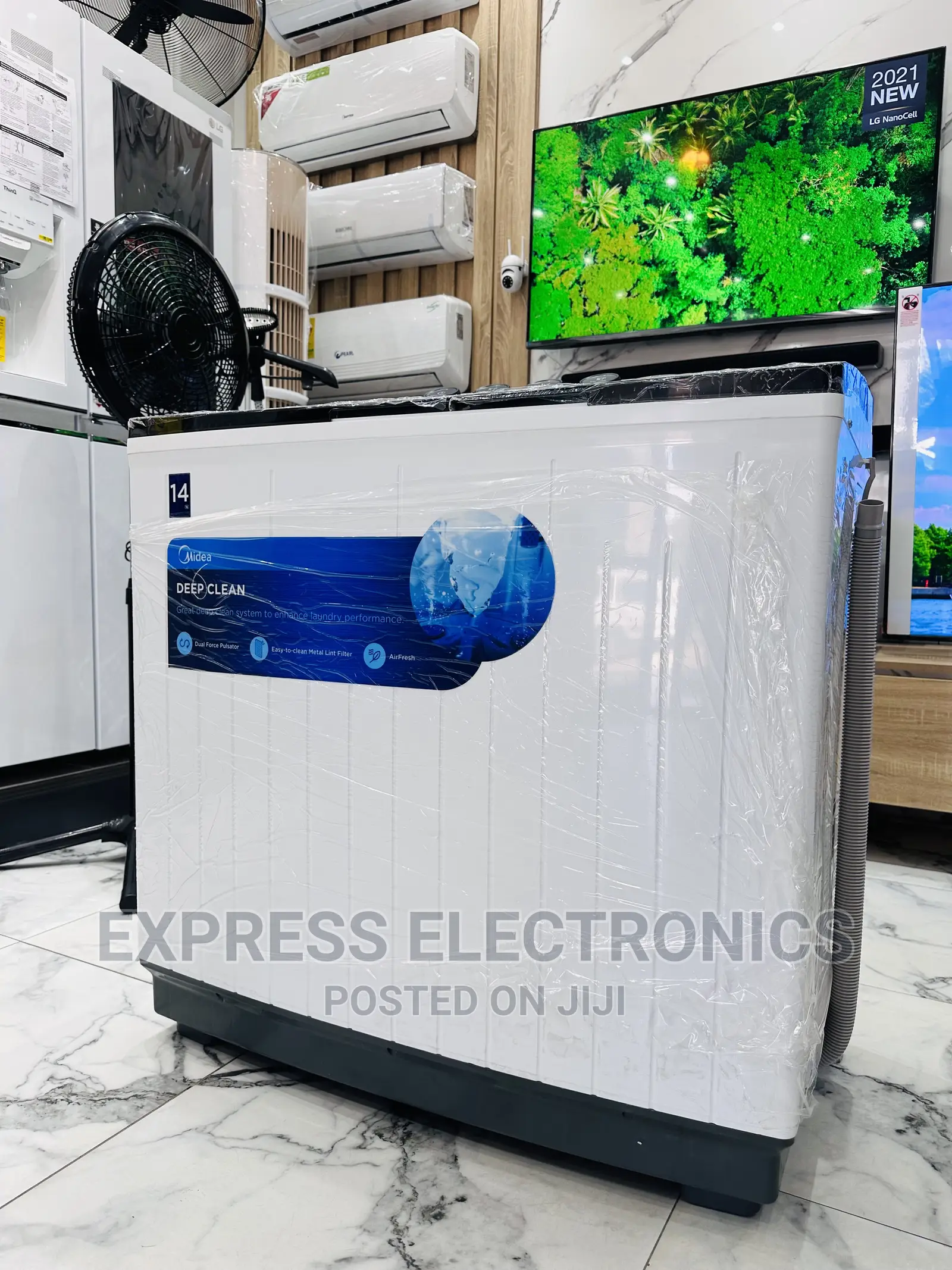 Full Big Plastic Body Washing Machine 14kg Topload Midea