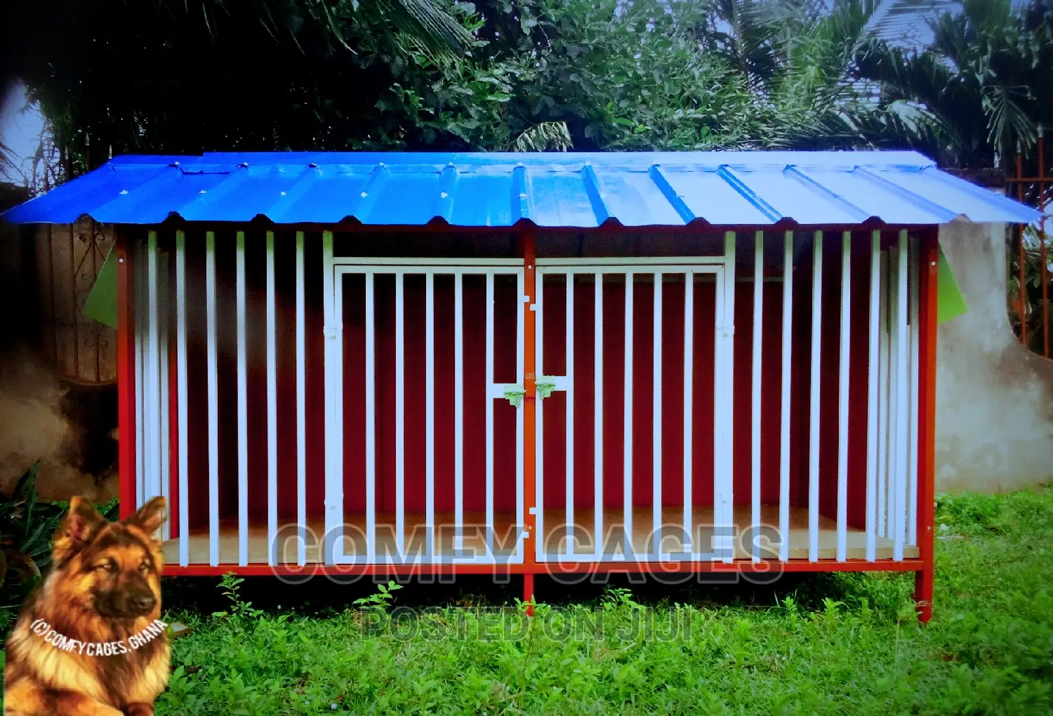 Robust Double Galvanized Steel Comfy Security Dog Cage/House