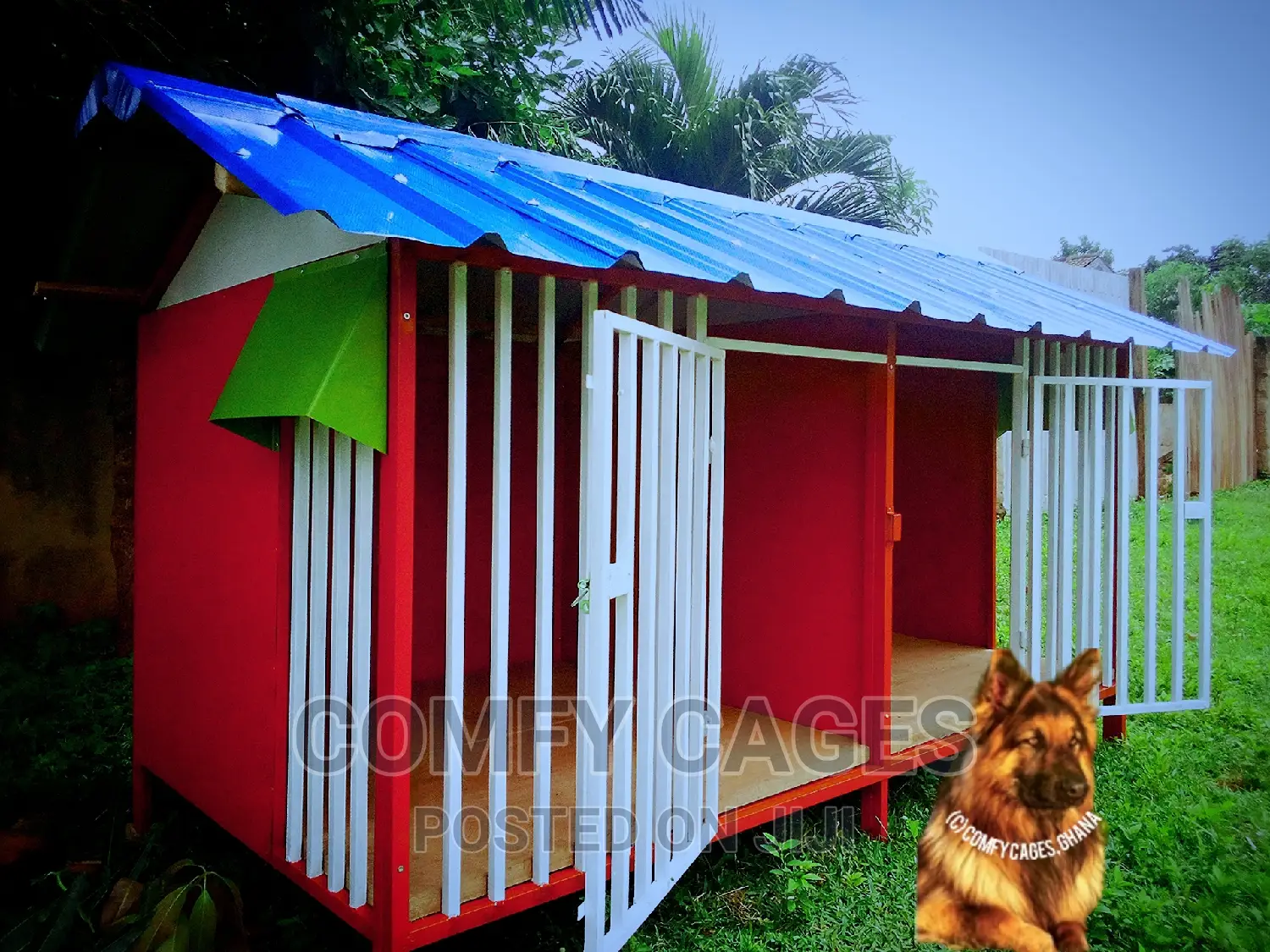 Robust Double Galvanized Steel Comfy Security Dog Cage/House