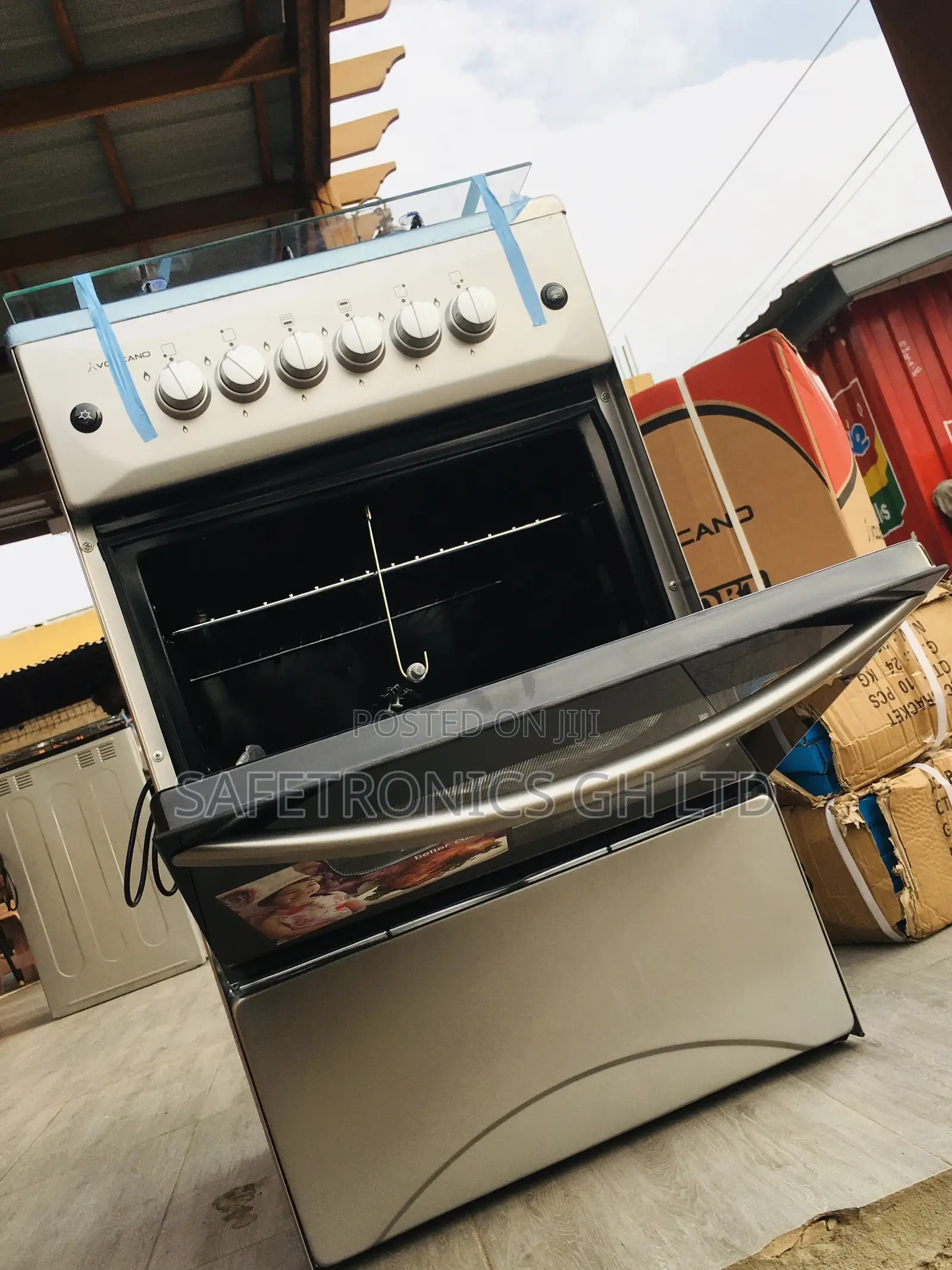 Rotisserie 4 Gas Burner Oven With Grill Volcano Cooker 