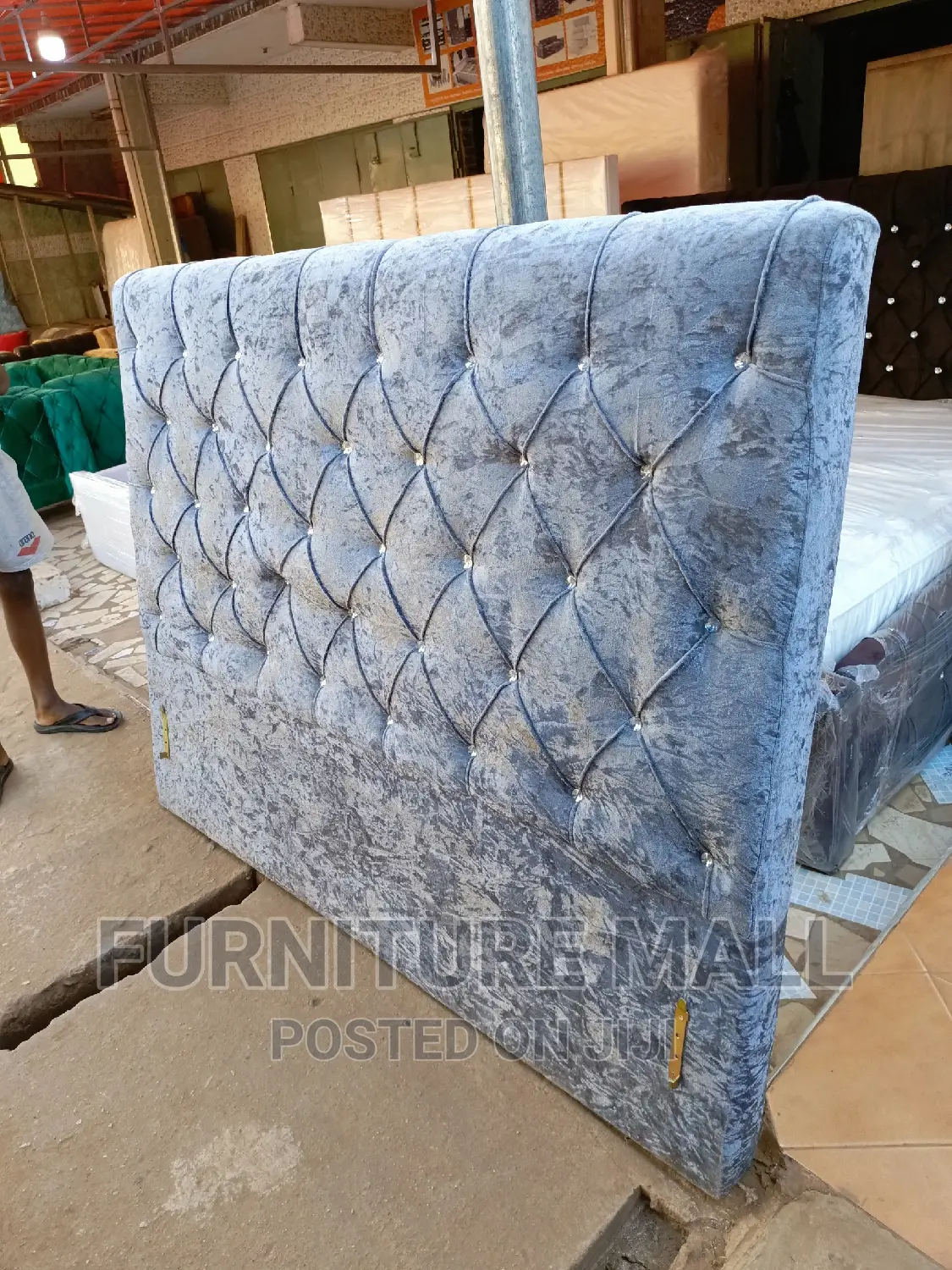 Gray Colored Queen Size Bed Frame 60x80" . Free Delv