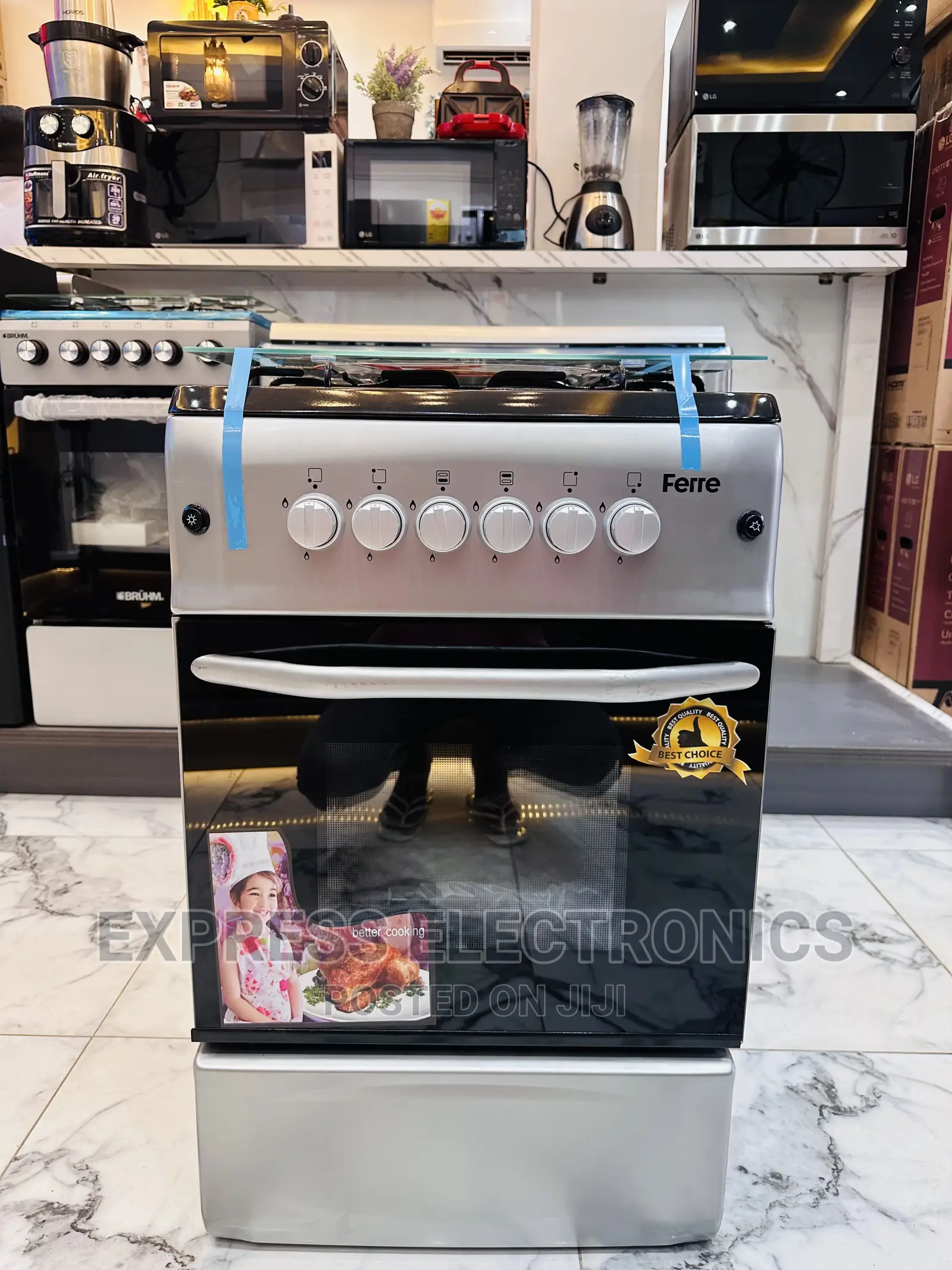 Affordable Gas Range Ferre Oven 4burner 50/55 Grill Ignition