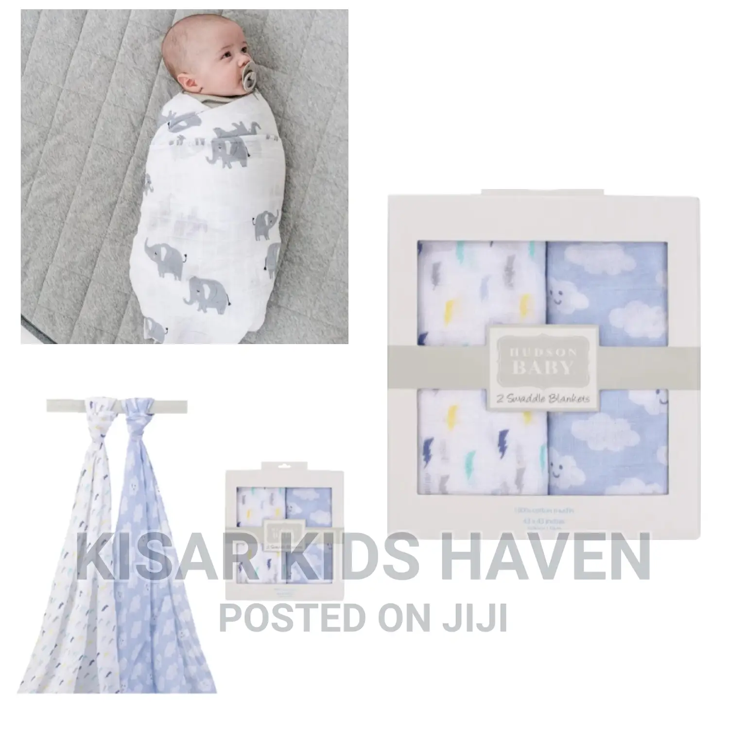 Baby Muslin Breathable Swaddle 2 Pieces