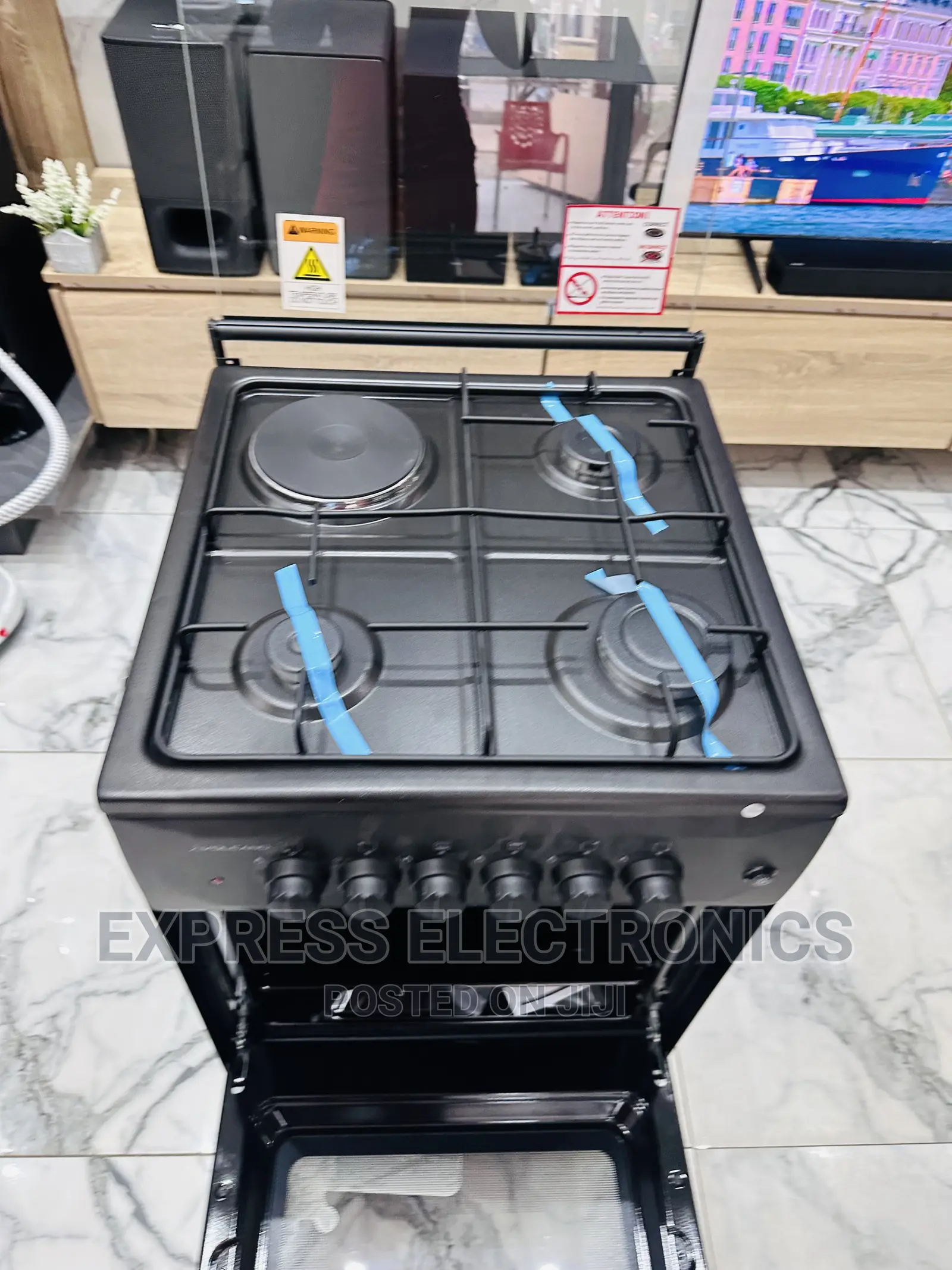 Cook Like a Pro 3-1 Stove Gas Electric Cooker Oven Black
