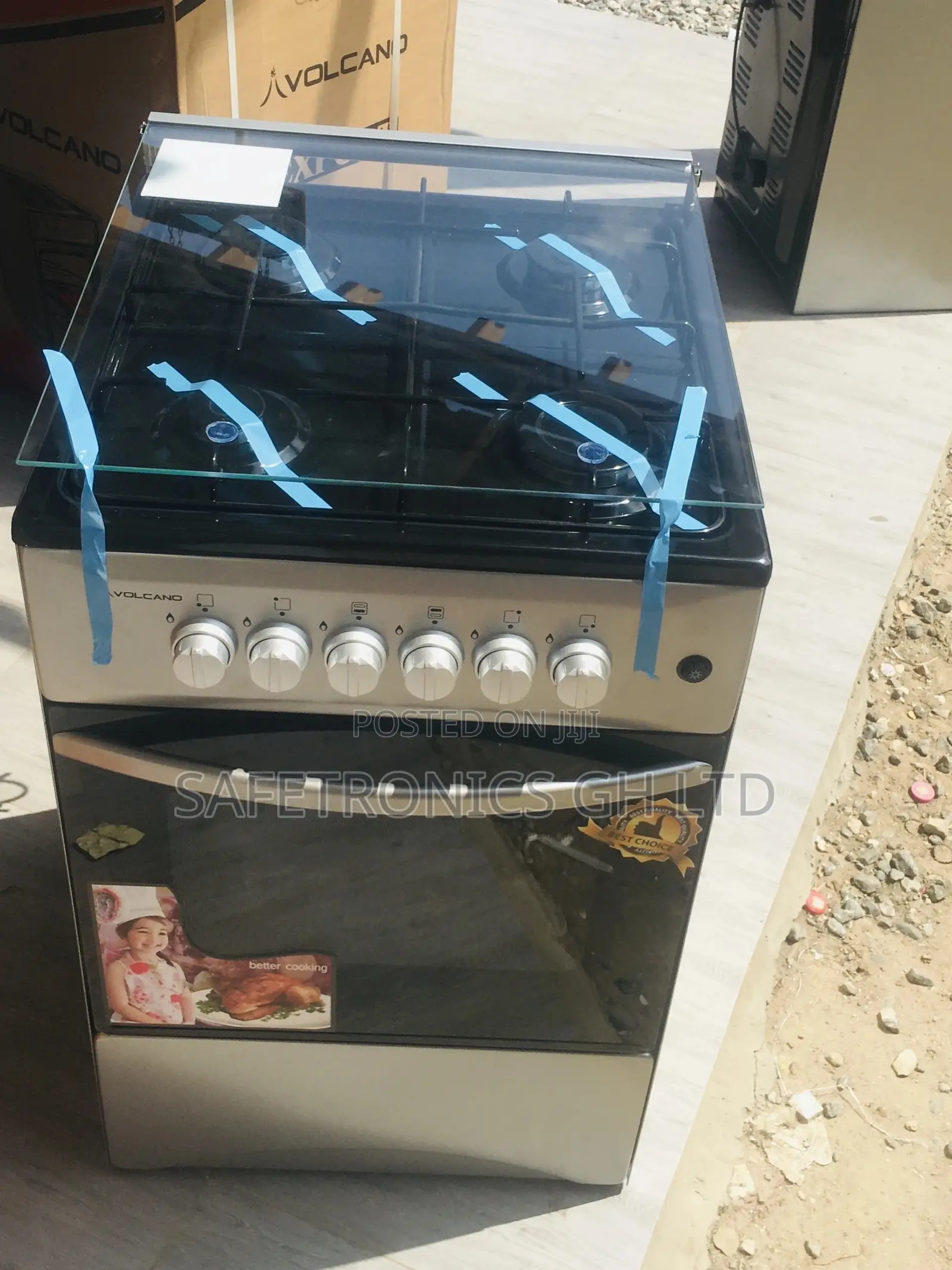 Durable  4 Gas Burner Oven With Grill Volcano 50x50