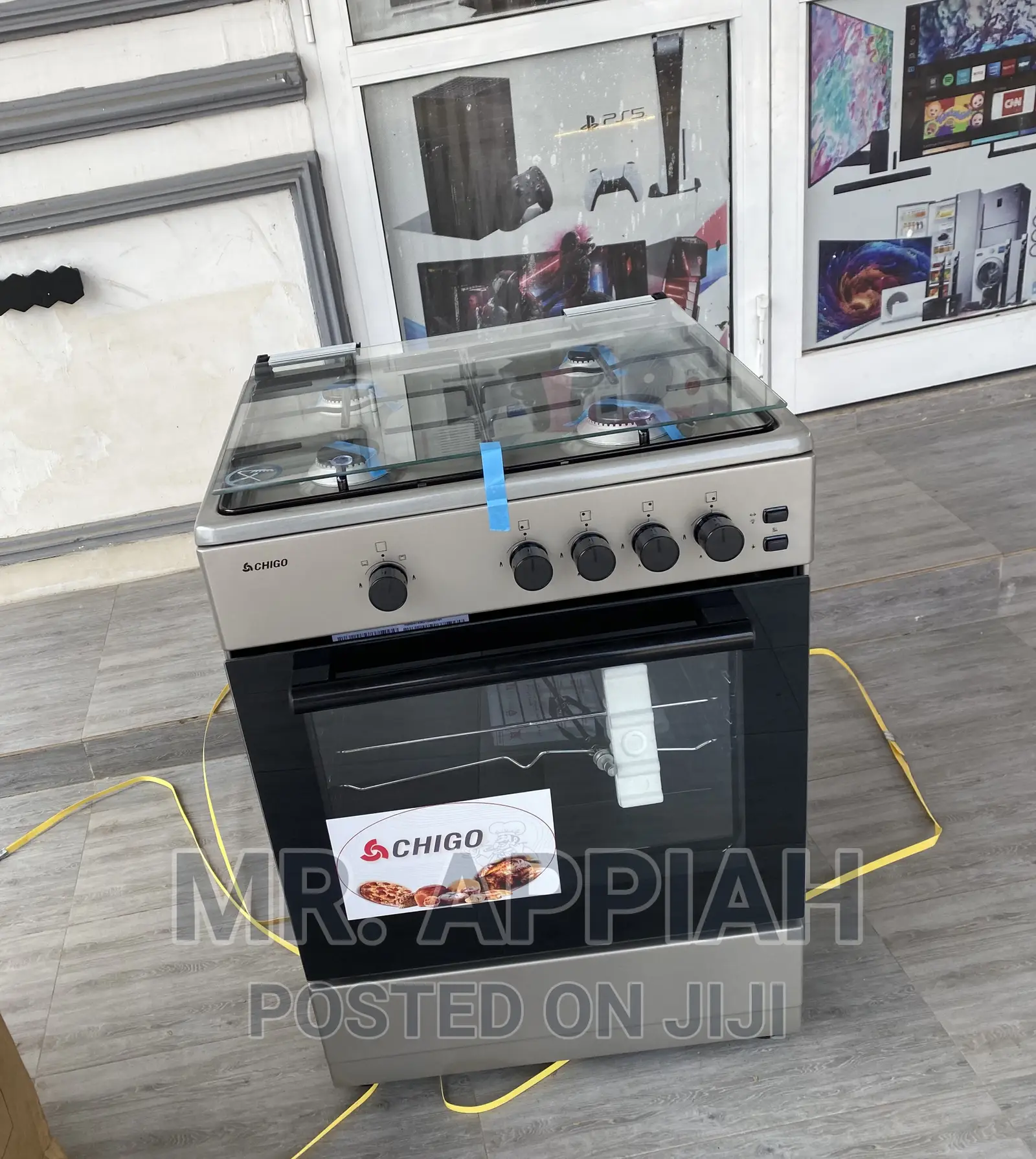 Quality Chigo Auto Ignition 60x60 4 Gas Burner + Oven(Gray)