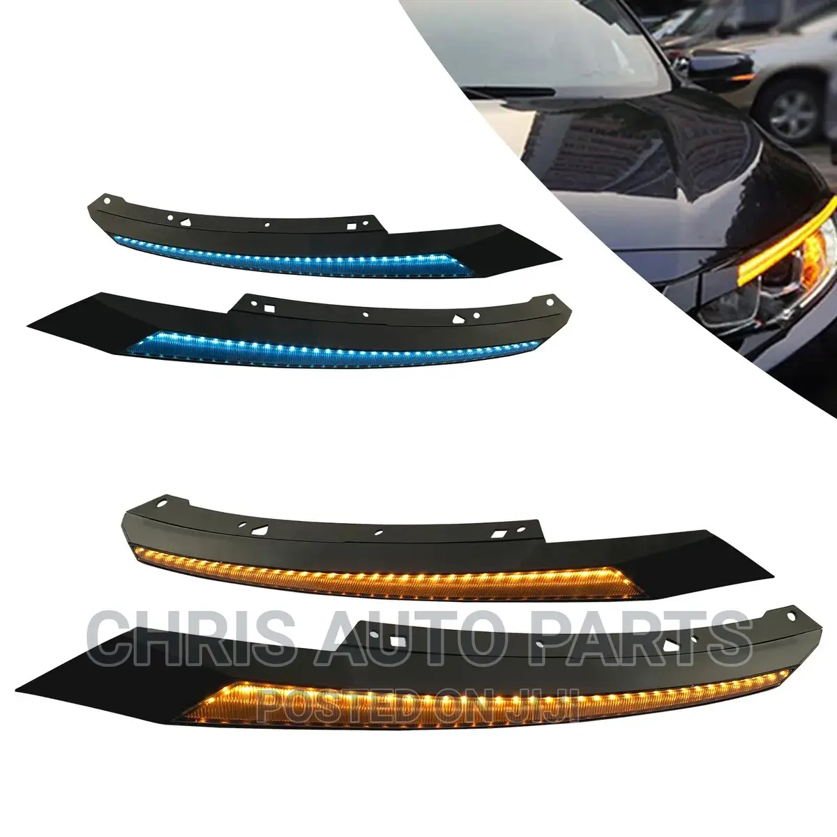 Honda Civic Headlights Shining Led