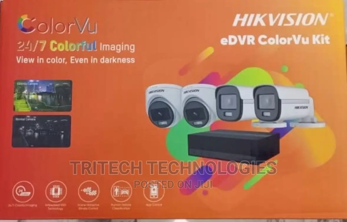 HIKVISION EDVR 4CH Complete Kit Full Color With SSD 512GB