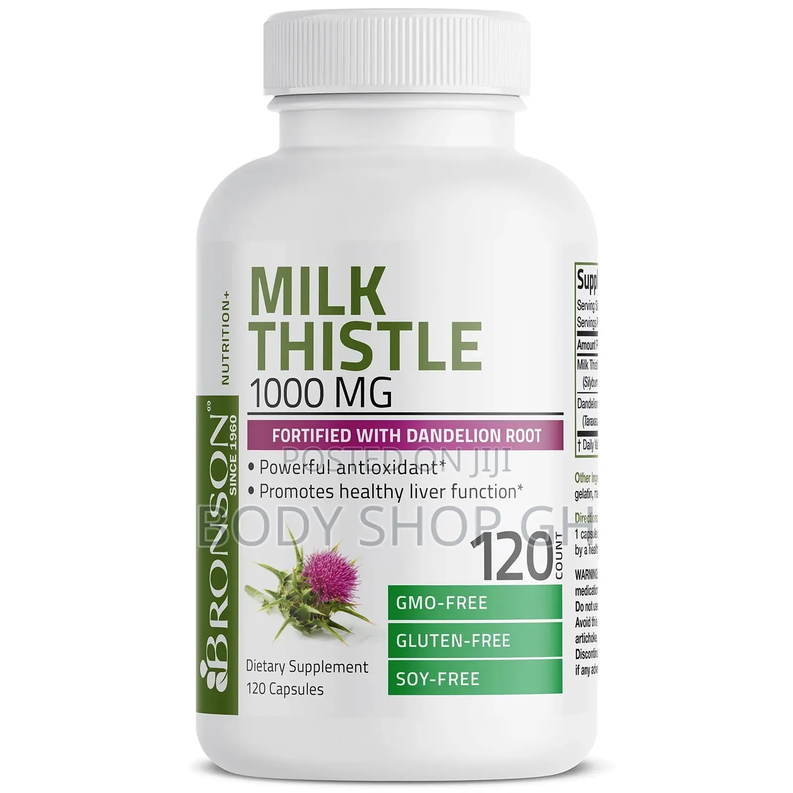 Milk Thistle - 1000mg ( Silymarin + Dandelion)- Liver Health