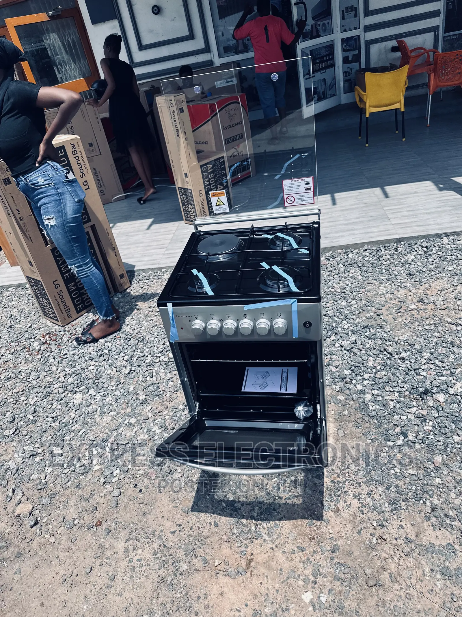 Buy for Less Sliver Color Oven Grill 50/50 4burner Oven