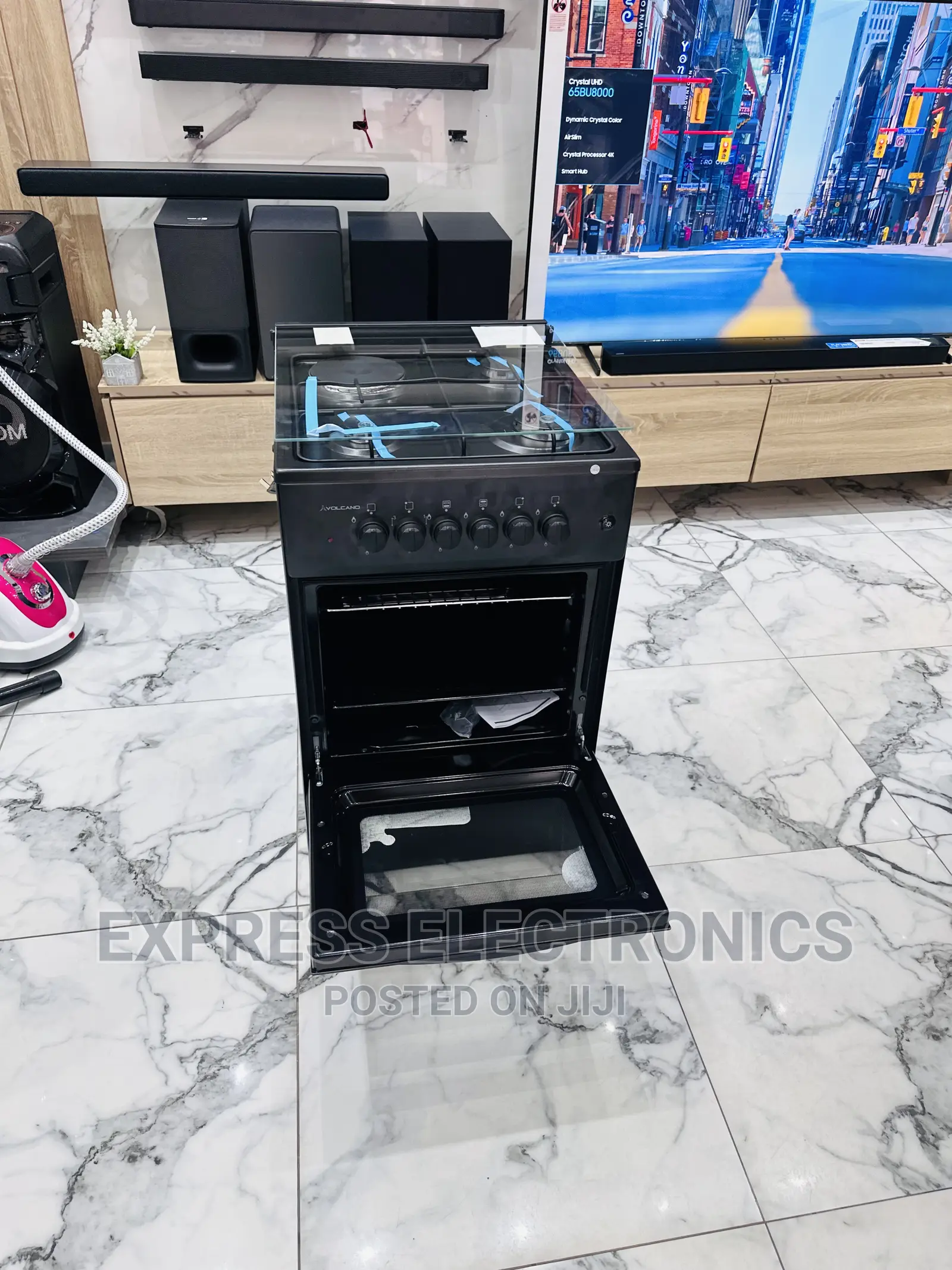 Chefs Choice Gas Cooker Oven Grill Black 3-1 Stove