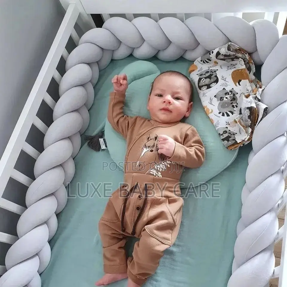 Baby Bumper, Bed Braid Knot Pillow Cushion Bumper
