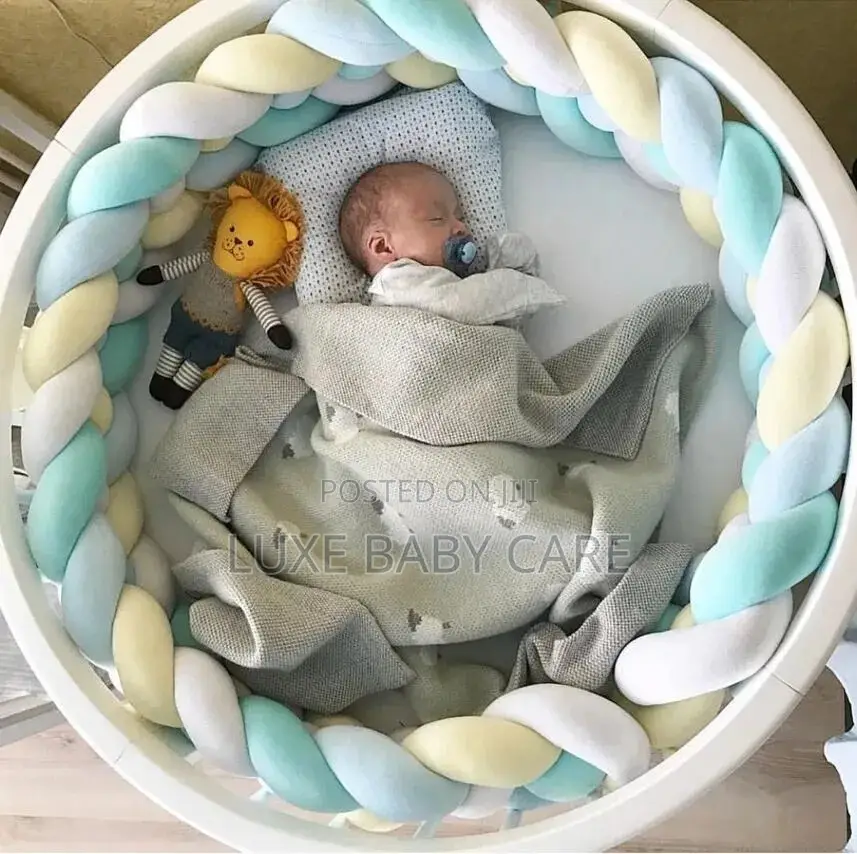 Baby Bumper, Bed Braid Knot Pillow Cushion Bumper
