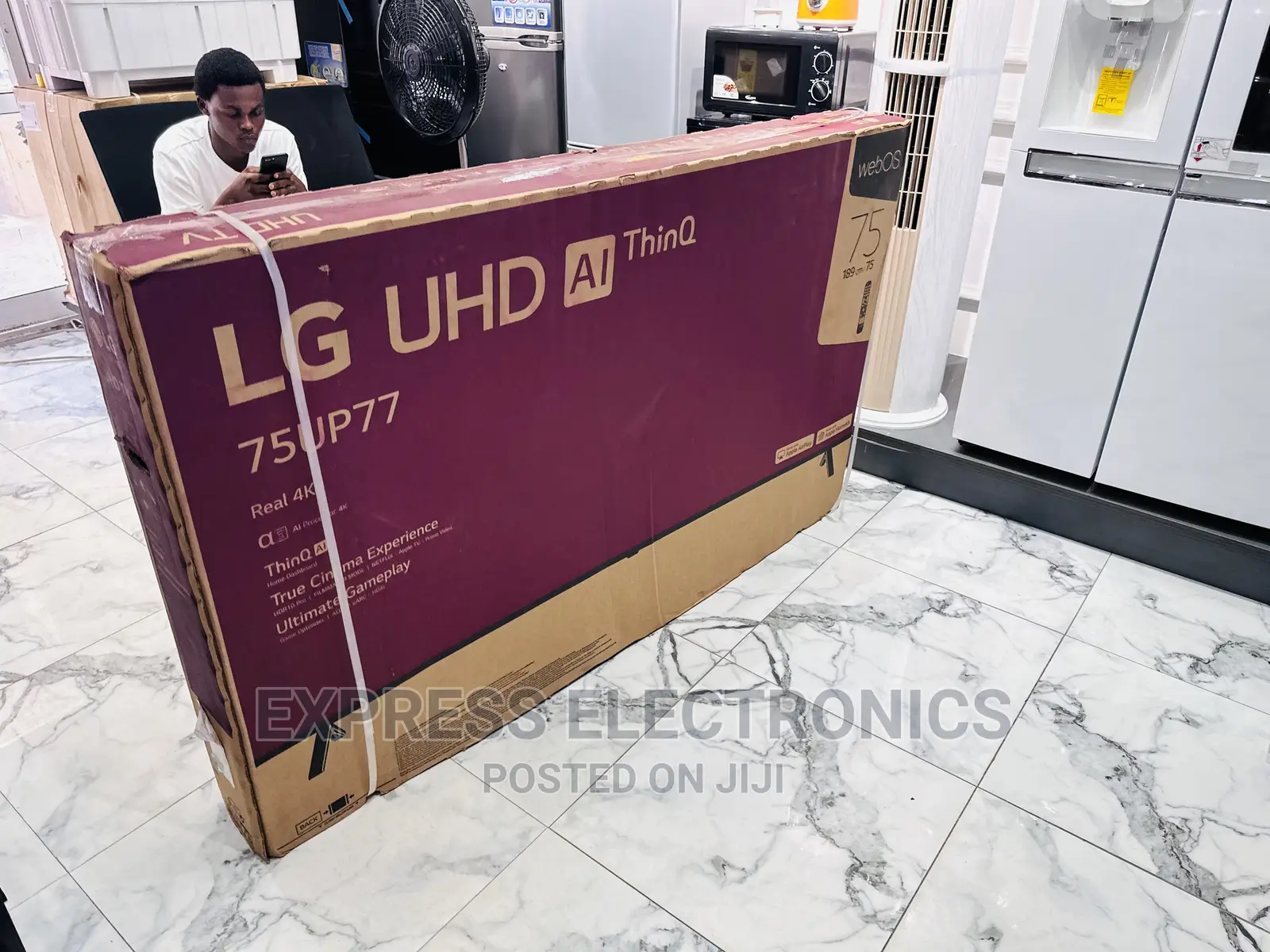 Sleek and Stylish Tv Lg UHD Smart Up7760 75”