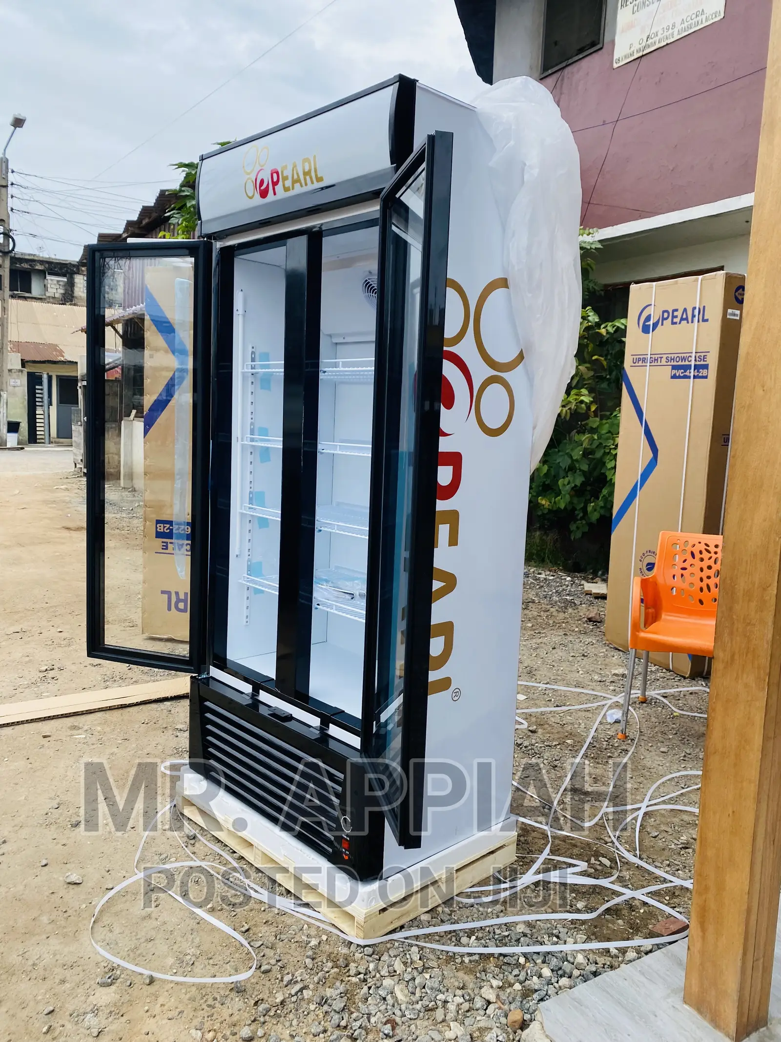 Affordable Pearl 500LDouble Door Display Fridge(PVC 622-2b)
