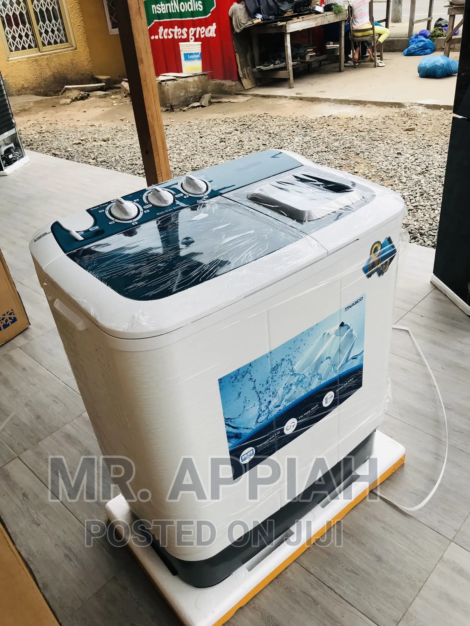 Elegant White Nasco Top Load Washing Machine(8kg)Top Load.