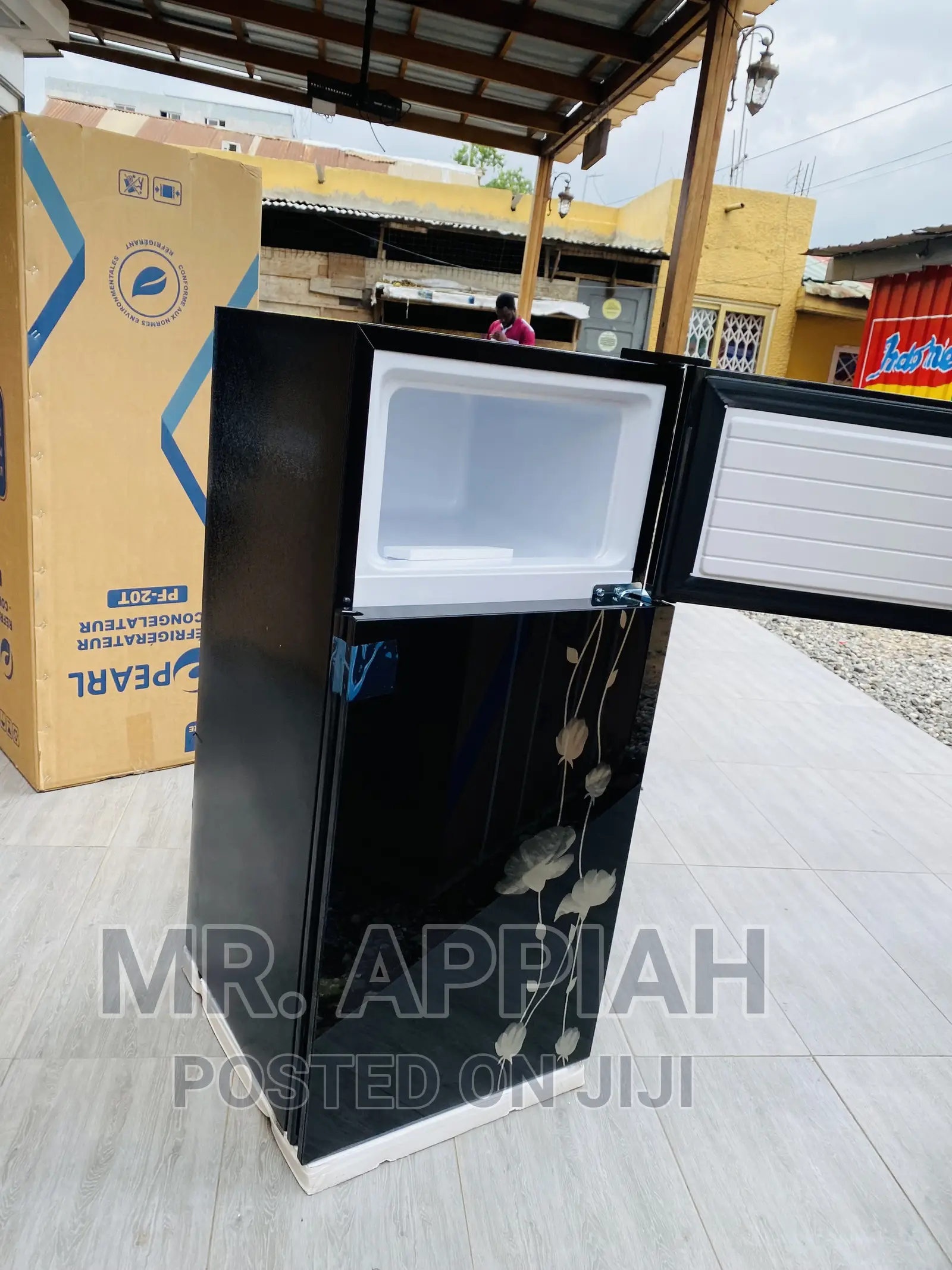 Sealed in Box Pearl Double Door Refrigerator(Black)16T.